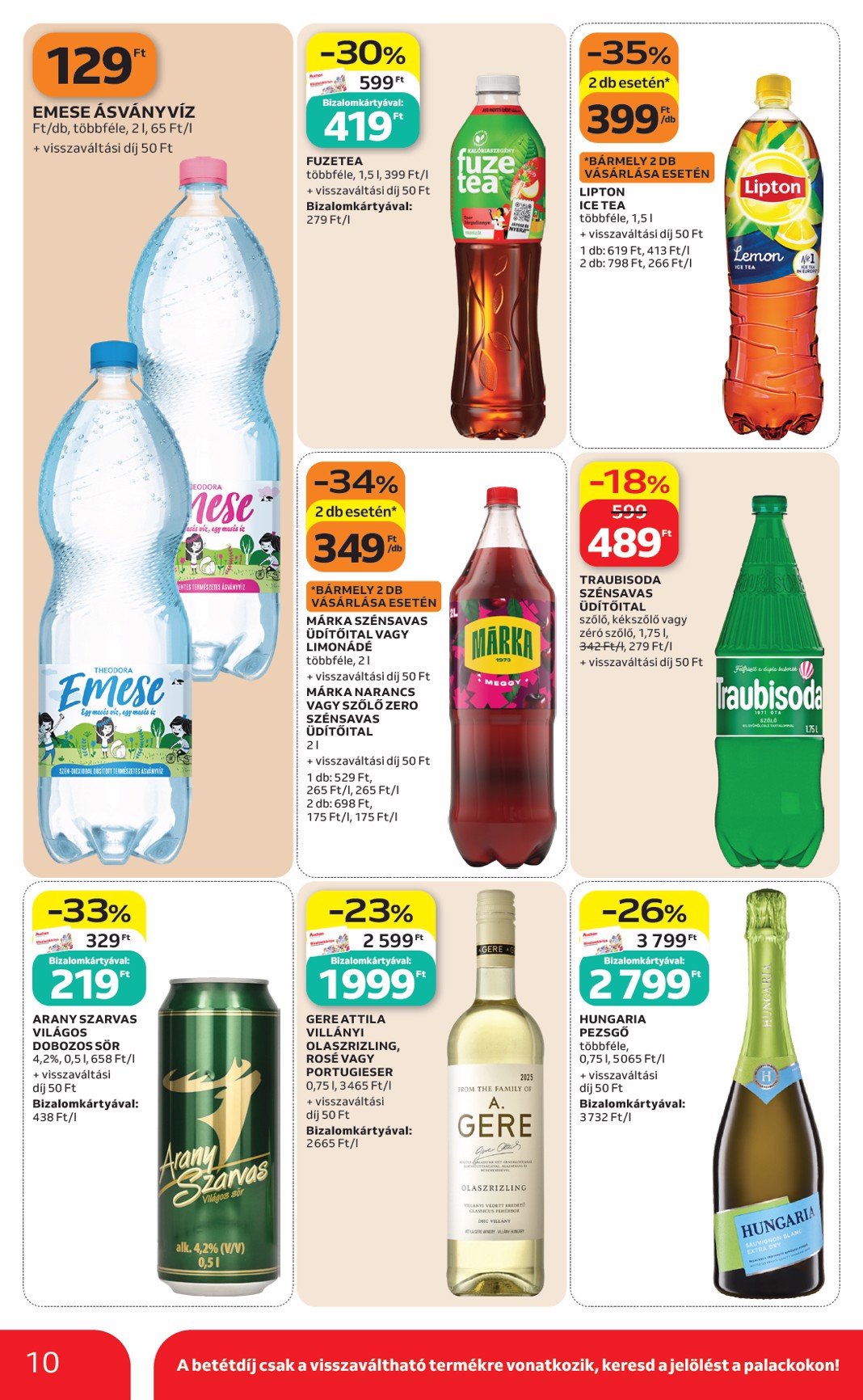 auchan - A jövőbeli Auchan szupermarket akciós újság csütörtöktől 2026.08.13.-tól szerdától 2026.08.19.-ig érvényes. - page: 10