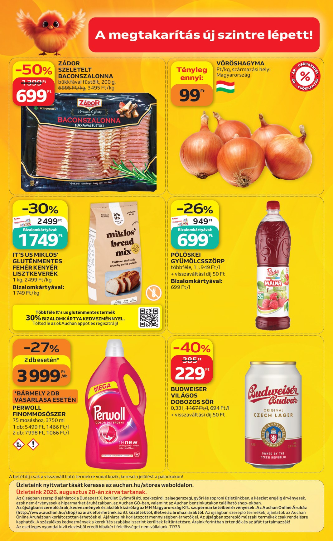 auchan - A jövőbeli Auchan szupermarket akciós újság csütörtöktől 2026.08.13.-tól szerdától 2026.08.19.-ig érvényes. - page: 12