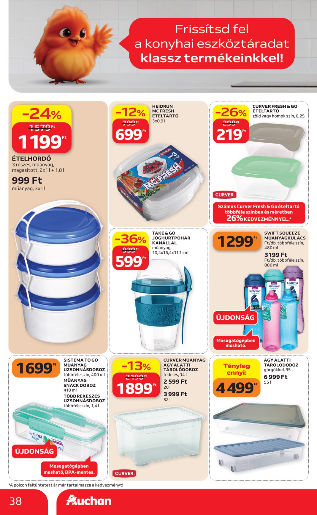 auchan - A jövőbeli Auchan Hipermarket akciós újság csütörtöktől 2026.08.13.-tól szerdától 2026.08.19.-ig érvényes. - page: 38