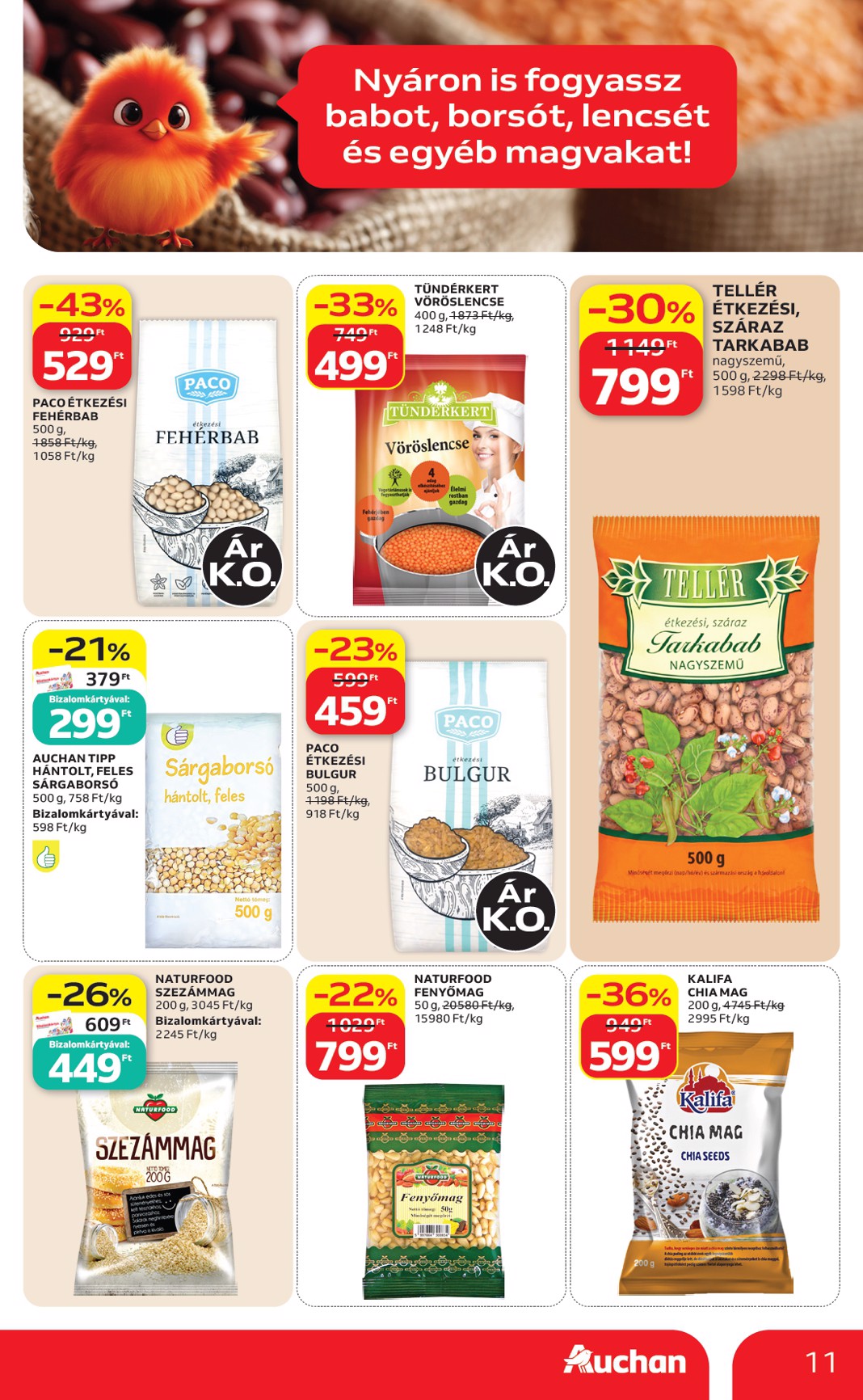 auchan - A jövőbeli Auchan Hipermarket akciós újság csütörtöktől 2026.08.13.-tól szerdától 2026.08.19.-ig érvényes. - page: 11