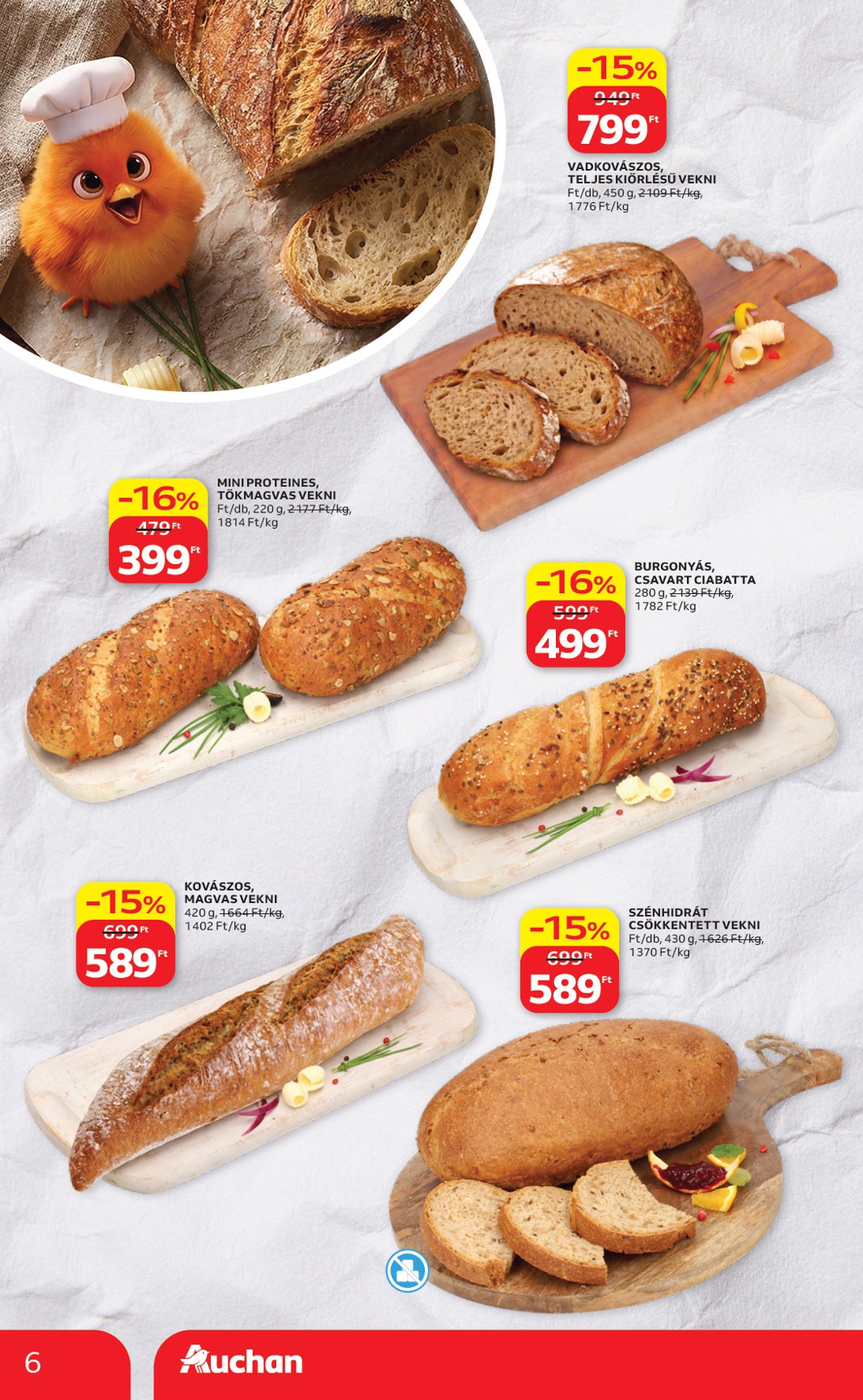 auchan - A jövőbeli Auchan Hipermarket akciós újság csütörtöktől 2026.08.13.-tól szerdától 2026.08.19.-ig érvényes. - page: 6