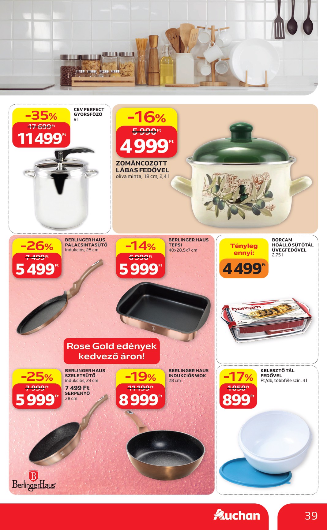 auchan - A jövőbeli Auchan Hipermarket akciós újság csütörtöktől 2026.08.13.-tól szerdától 2026.08.19.-ig érvényes. - page: 39