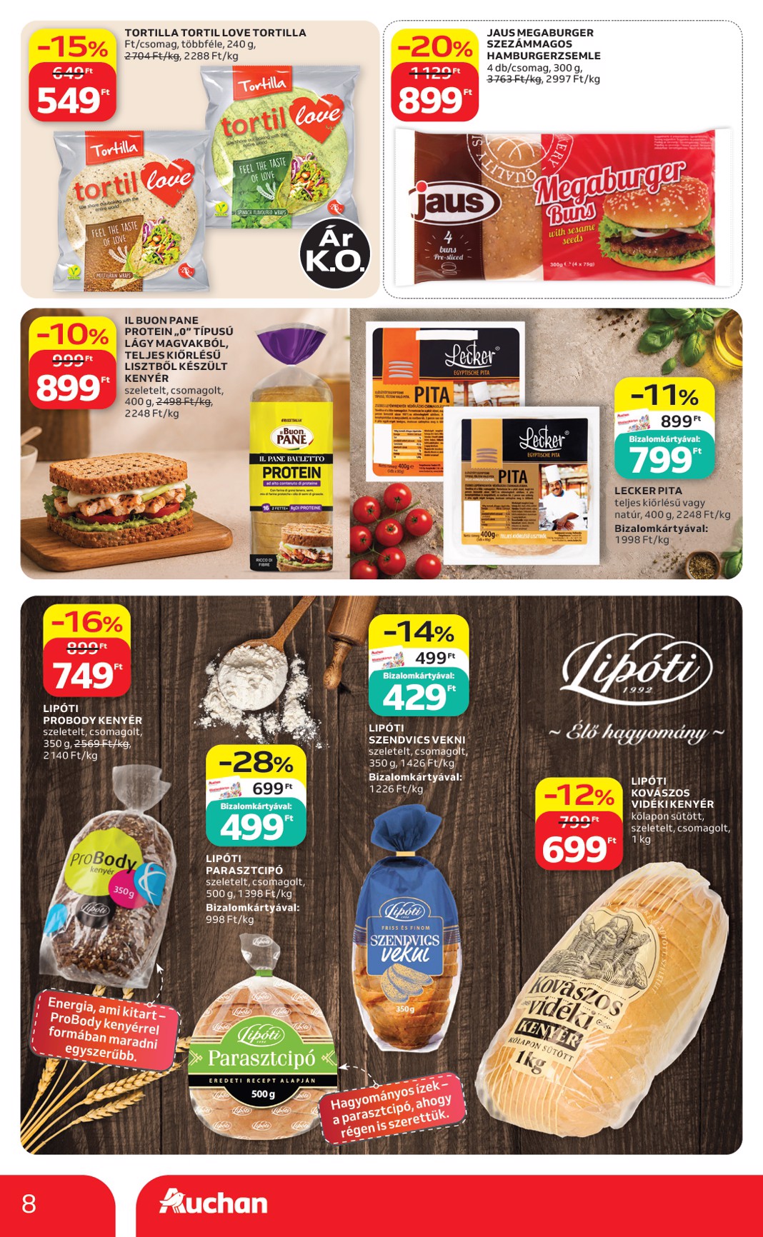 auchan - A jövőbeli Auchan Hipermarket akciós újság csütörtöktől 2026.08.13.-tól szerdától 2026.08.19.-ig érvényes. - page: 8