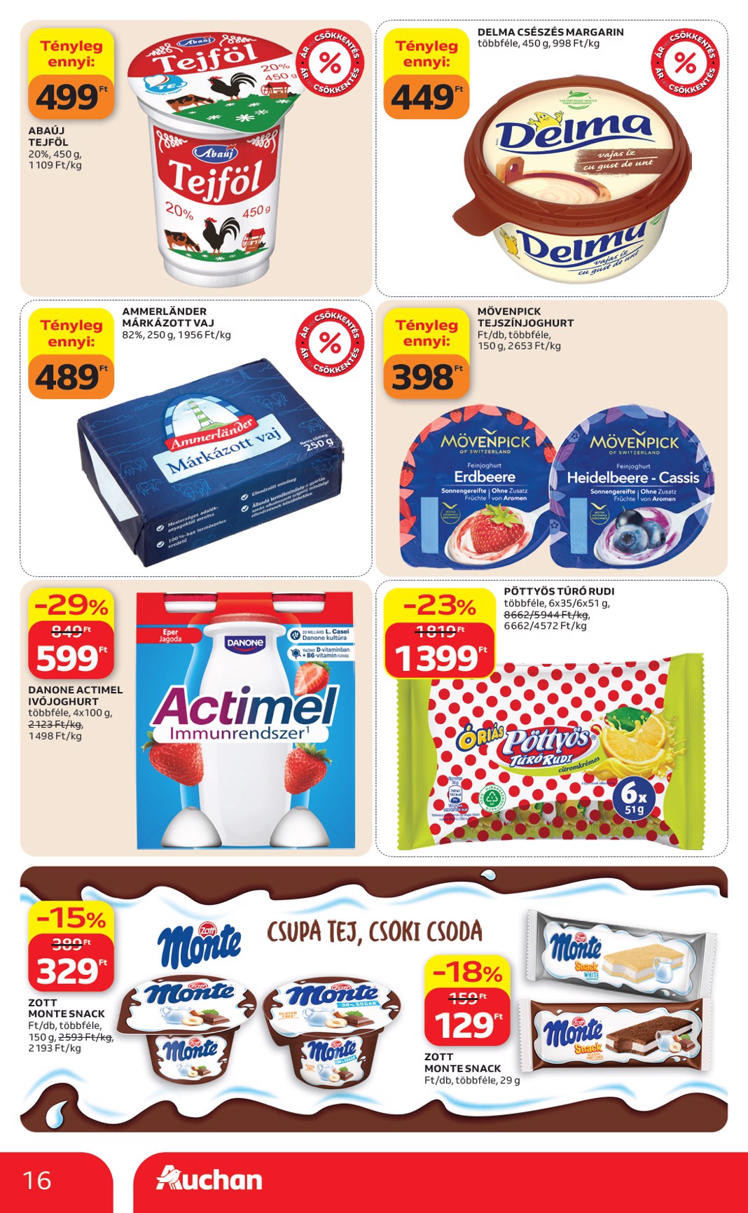 auchan - A jövőbeli Auchan Hipermarket akciós újság csütörtöktől 2026.08.13.-tól szerdától 2026.08.19.-ig érvényes. - page: 16