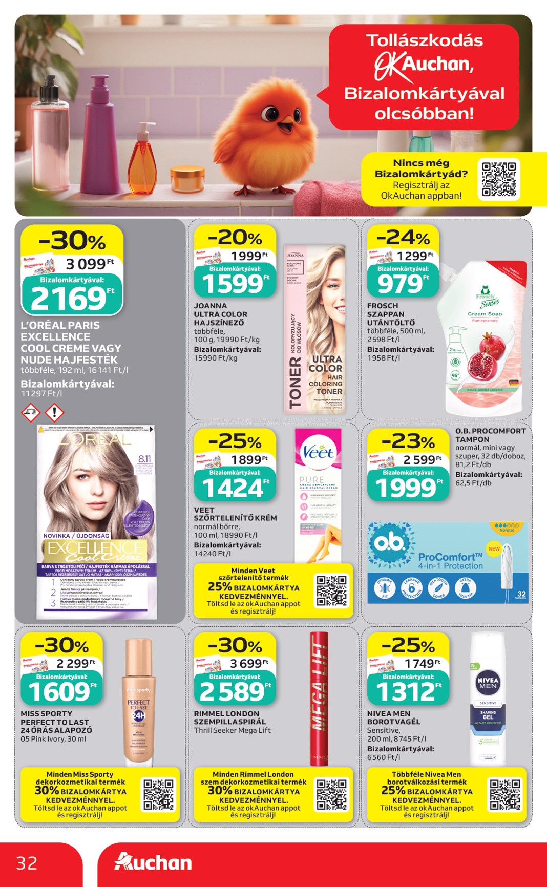 auchan - A jövőbeli Auchan Hipermarket akciós újság csütörtöktől 2026.08.13.-tól szerdától 2026.08.19.-ig érvényes. - page: 32