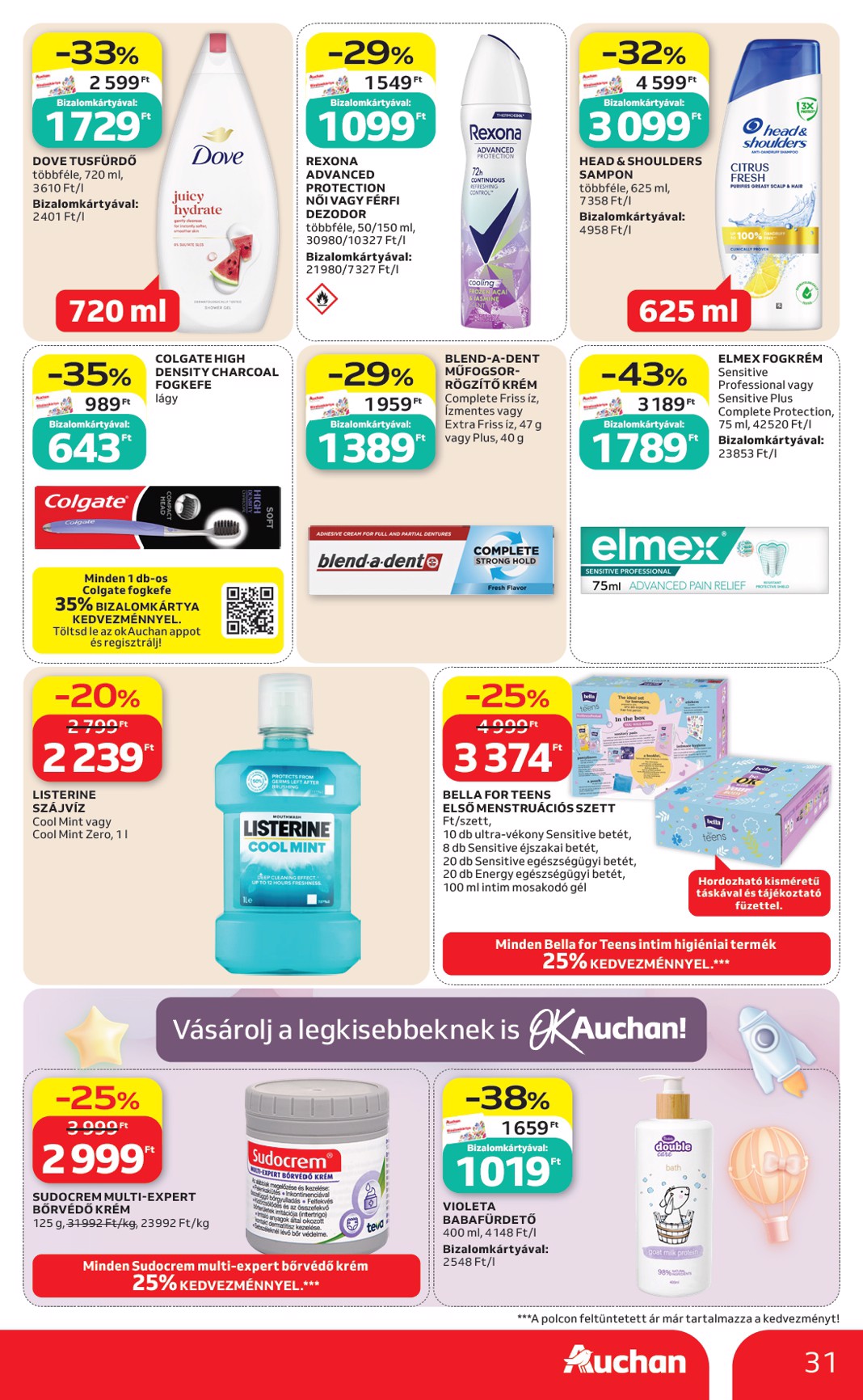 auchan - A jövőbeli Auchan Hipermarket akciós újság csütörtöktől 2026.08.13.-tól szerdától 2026.08.19.-ig érvényes. - page: 31