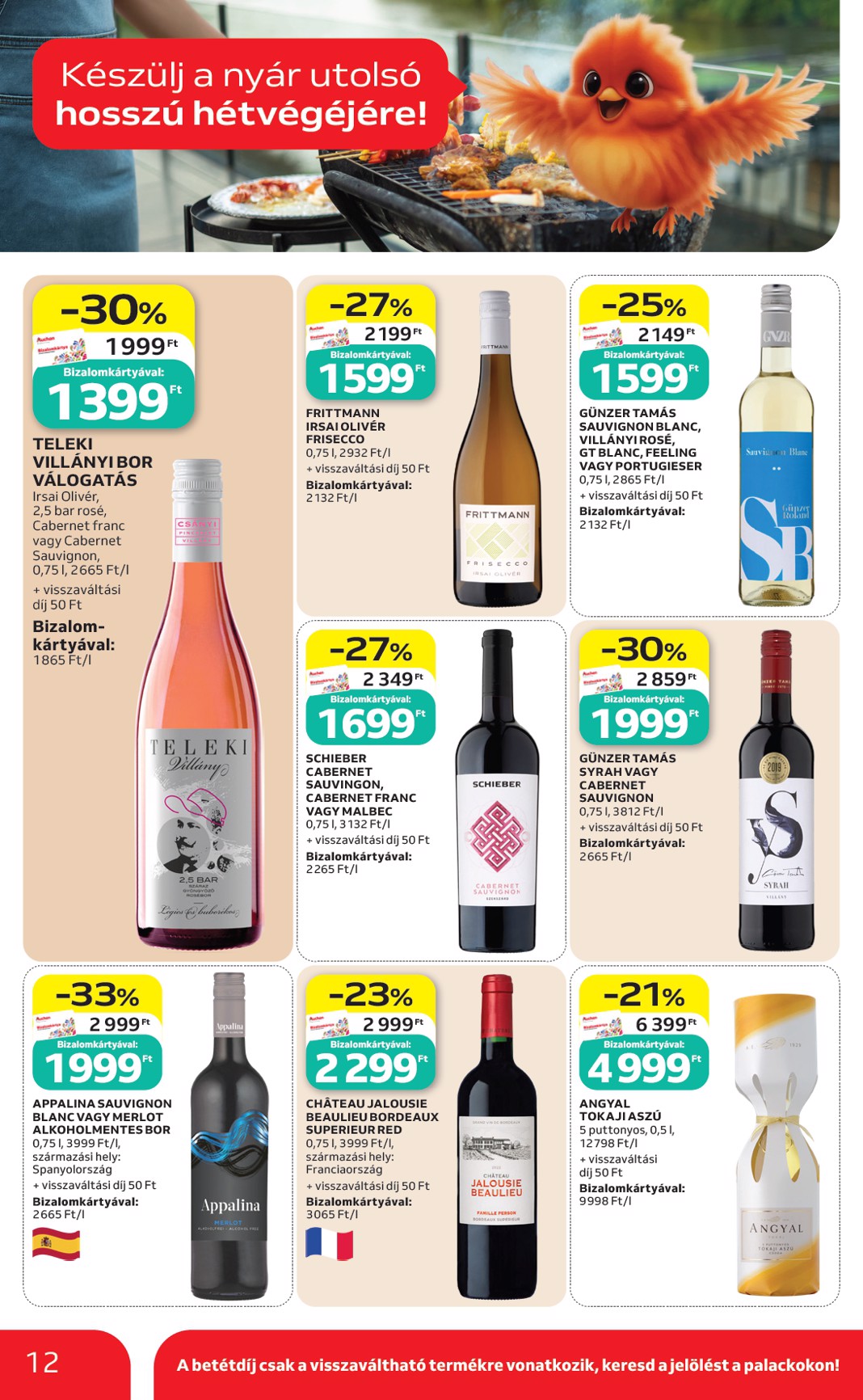 auchan - A jövőbeli Auchan - Grill ajánlataink akciós újság csütörtöktől 2026.08.13.-tól szerdától 2026.08.26.-ig érvényes. - page: 12