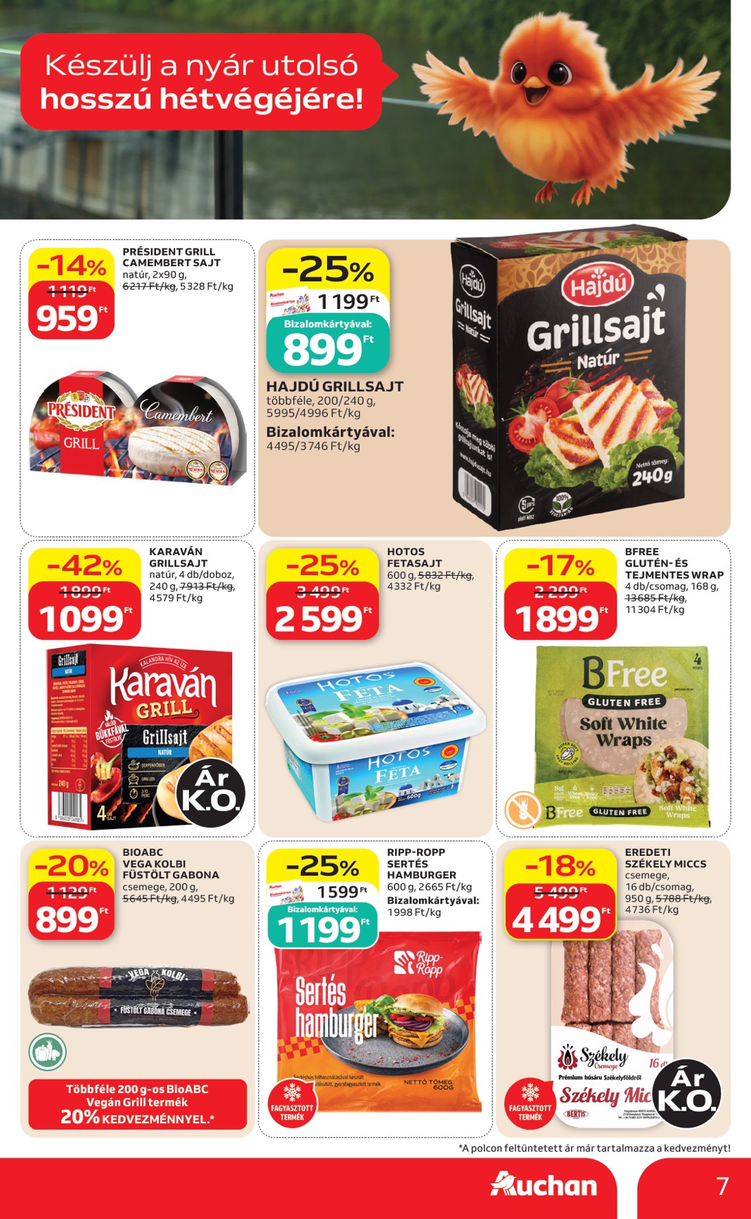 auchan - A jövőbeli Auchan - Grill ajánlataink akciós újság csütörtöktől 2026.08.13.-tól szerdától 2026.08.26.-ig érvényes. - page: 7