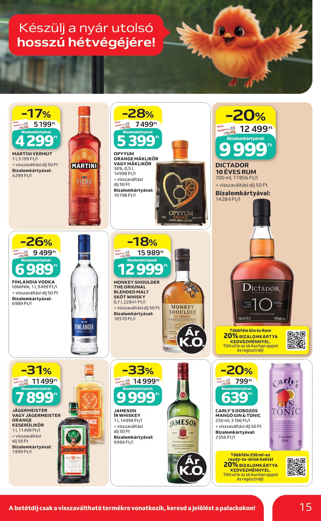 auchan - A jövőbeli Auchan - Grill ajánlataink akciós újság csütörtöktől 2026.08.13.-tól szerdától 2026.08.26.-ig érvényes. - page: 15