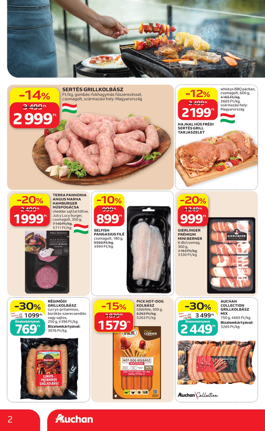 auchan - A jövőbeli Auchan - Grill ajánlataink akciós újság csütörtöktől 2026.08.13.-tól szerdától 2026.08.26.-ig érvényes. - page: 2