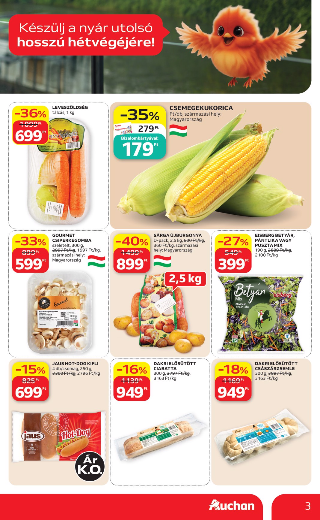 auchan - A jövőbeli Auchan - Grill ajánlataink akciós újság csütörtöktől 2026.08.13.-tól szerdától 2026.08.26.-ig érvényes. - page: 3