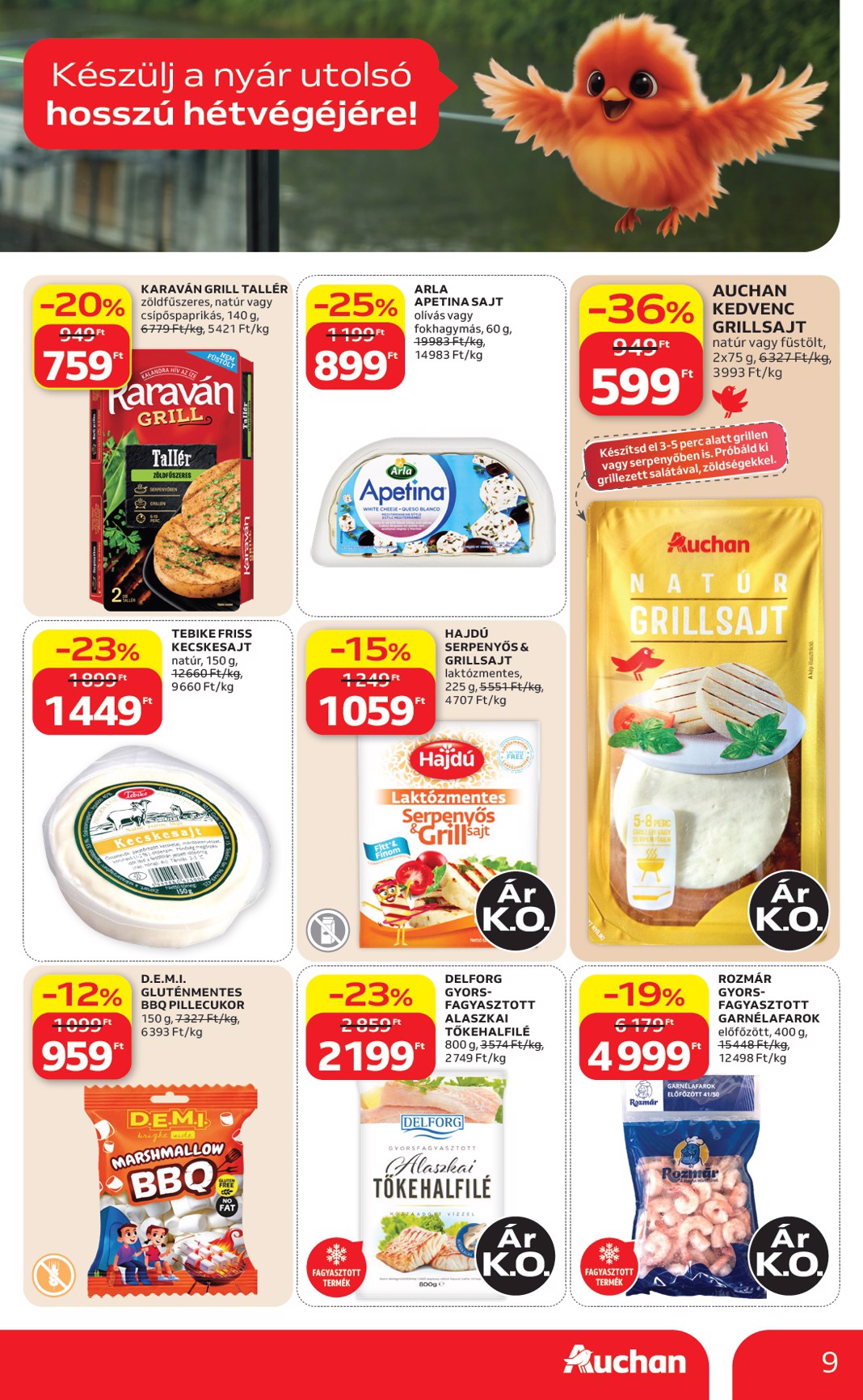 auchan - A jövőbeli Auchan - Grill ajánlataink akciós újság csütörtöktől 2026.08.13.-tól szerdától 2026.08.26.-ig érvényes. - page: 9