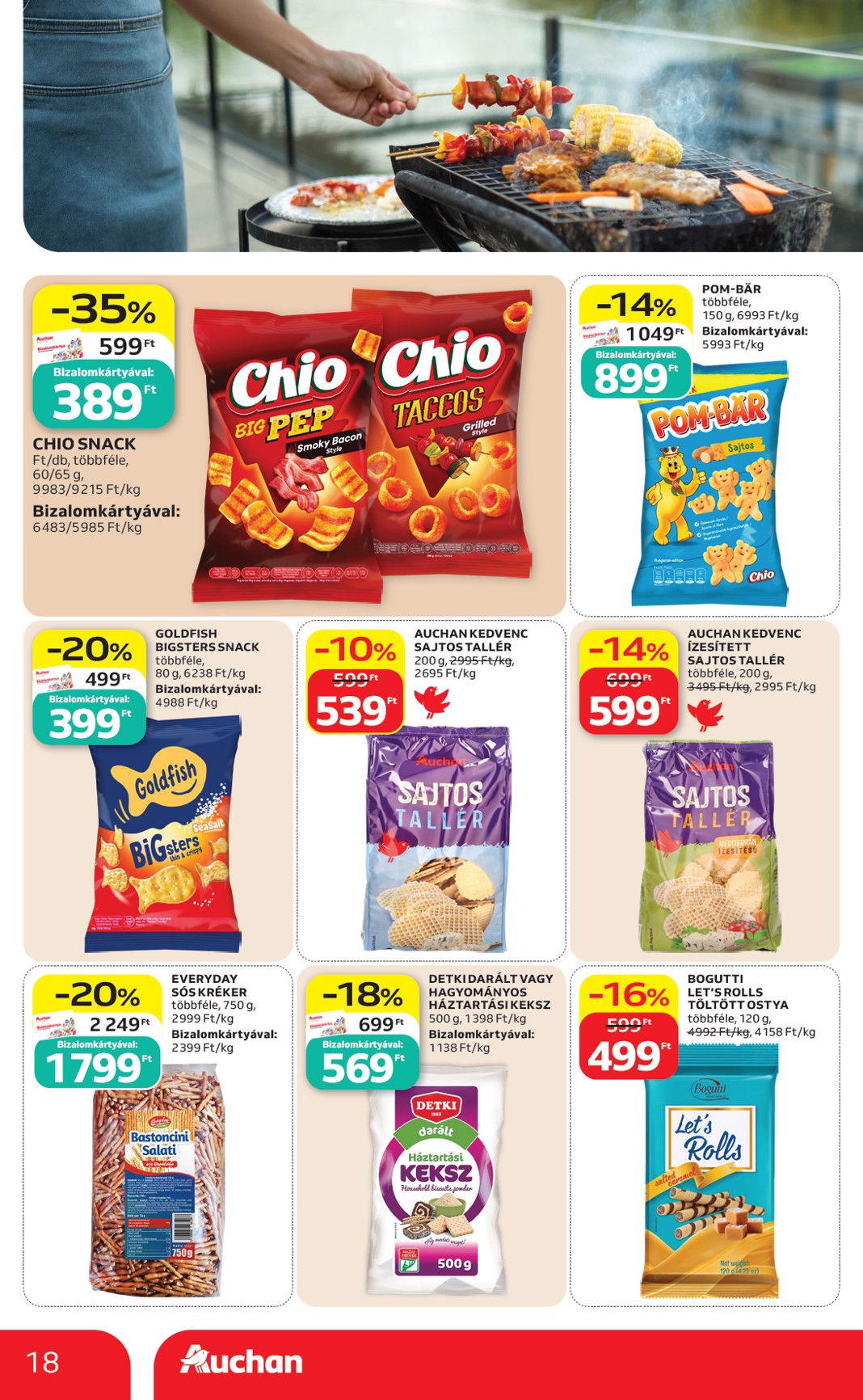 auchan - A jövőbeli Auchan - Grill ajánlataink akciós újság csütörtöktől 2026.08.13.-tól szerdától 2026.08.26.-ig érvényes. - page: 18