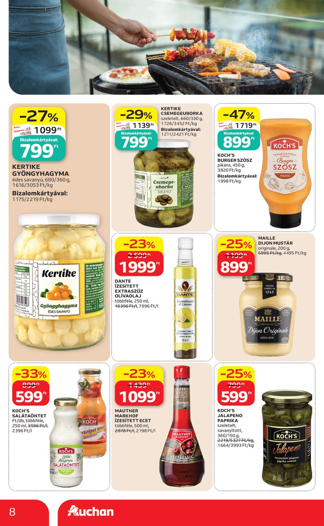auchan - A jövőbeli Auchan - Grill ajánlataink akciós újság csütörtöktől 2026.08.13.-tól szerdától 2026.08.26.-ig érvényes. - page: 8