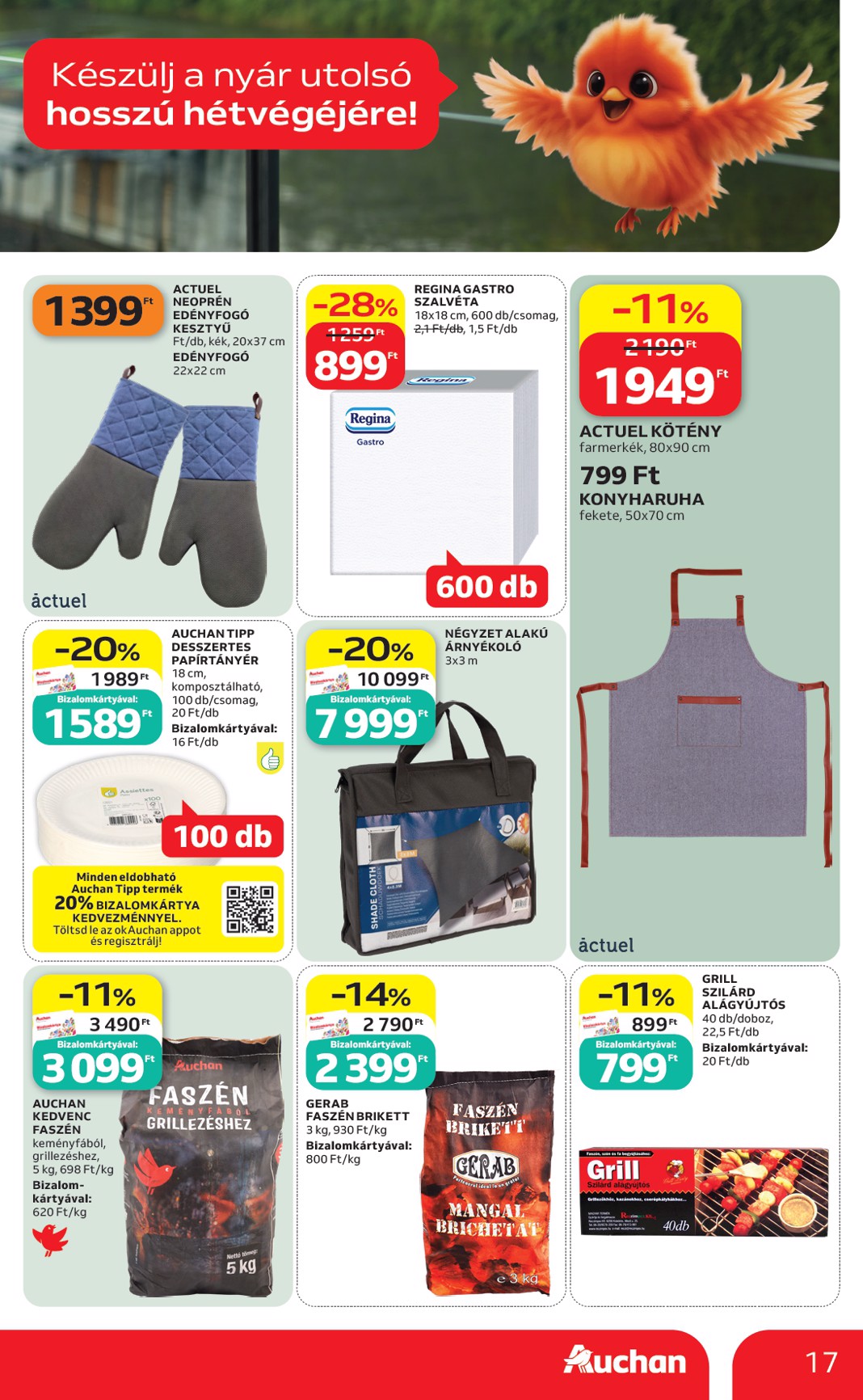 auchan - A jövőbeli Auchan - Grill ajánlataink akciós újság csütörtöktől 2026.08.13.-tól szerdától 2026.08.26.-ig érvényes. - page: 17
