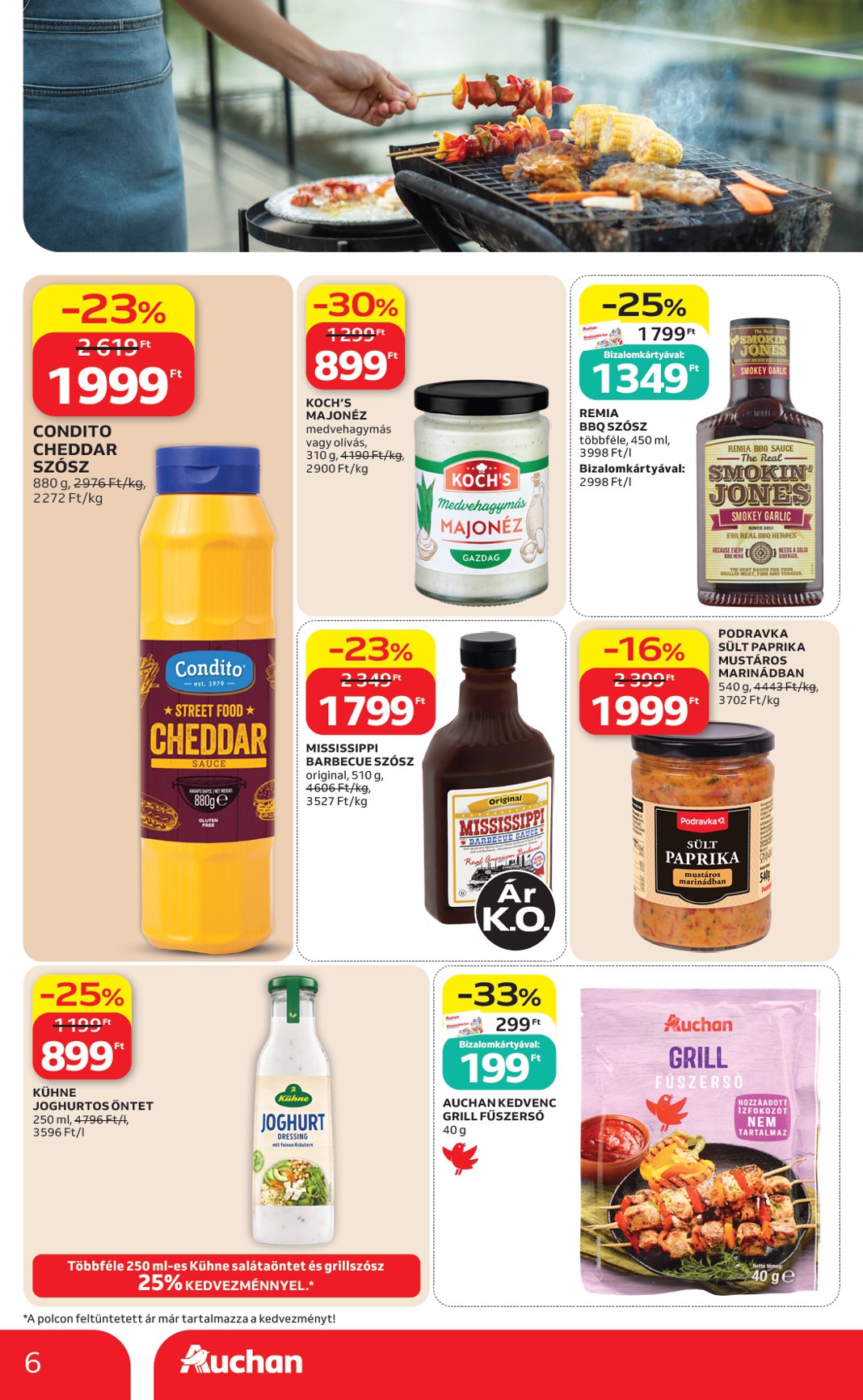auchan - A jövőbeli Auchan - Grill ajánlataink akciós újság csütörtöktől 2026.08.13.-tól szerdától 2026.08.26.-ig érvényes. - page: 6