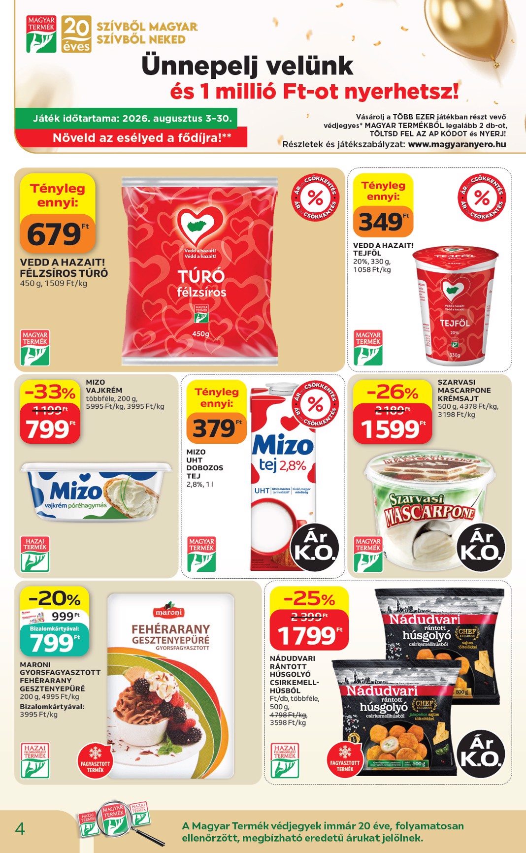 auchan - Auchan - Hazai termék ajánlataink hirdetmény a következő hétre péntektől 2026.08.21.-tól szerdától 2026.09.02.-ig - page: 4
