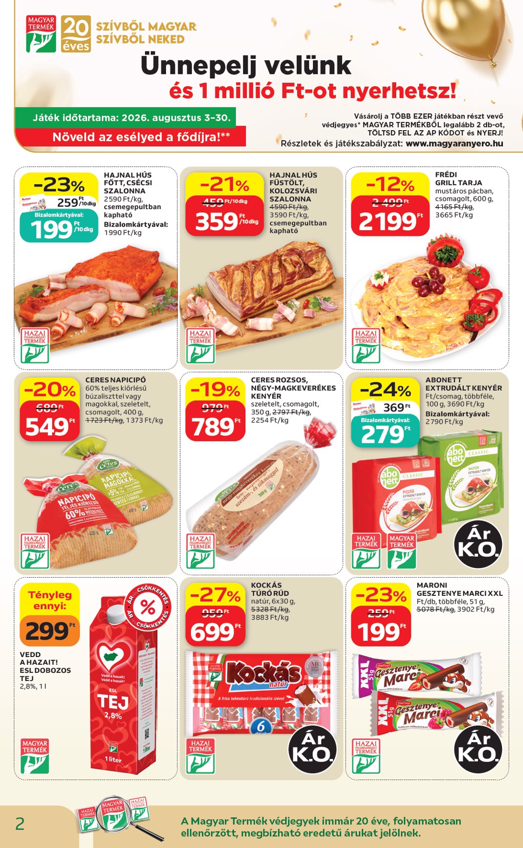 auchan - Auchan - Hazai termék ajánlataink hirdetmény a következő hétre péntektől 2026.08.21.-tól szerdától 2026.09.02.-ig - page: 2