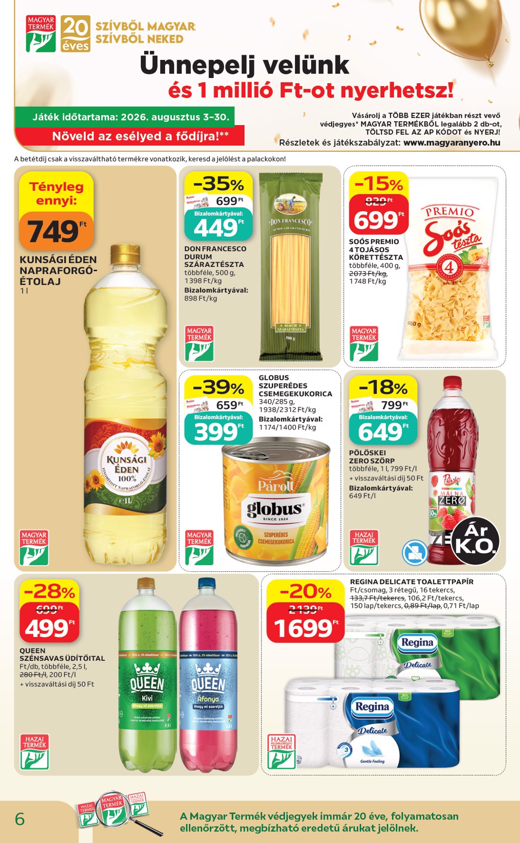 auchan - Auchan - Hazai termék ajánlataink hirdetmény a következő hétre péntektől 2026.08.21.-tól szerdától 2026.09.02.-ig - page: 6