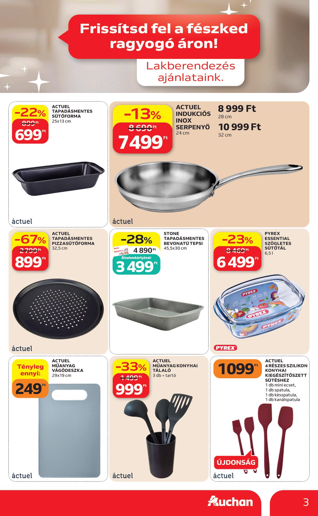 auchan - Auchan - Lakberendezés ajánlataink hirdetmény a következő hétre péntektől 2026.08.21.-tól szerdától 2026.08.26.-ig - page: 3