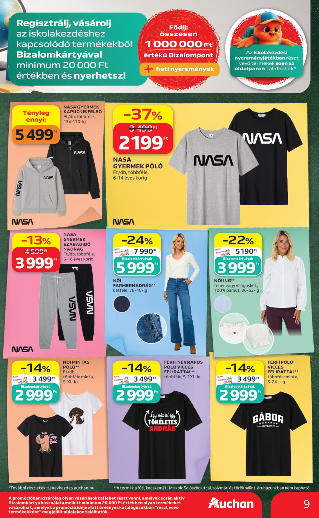 auchan - Auchan - Iskolakezdés ajánlataink hirdetmény a következő hétre péntektől 2026.08.21.-tól szerdától 2026.08.26.-ig - page: 9