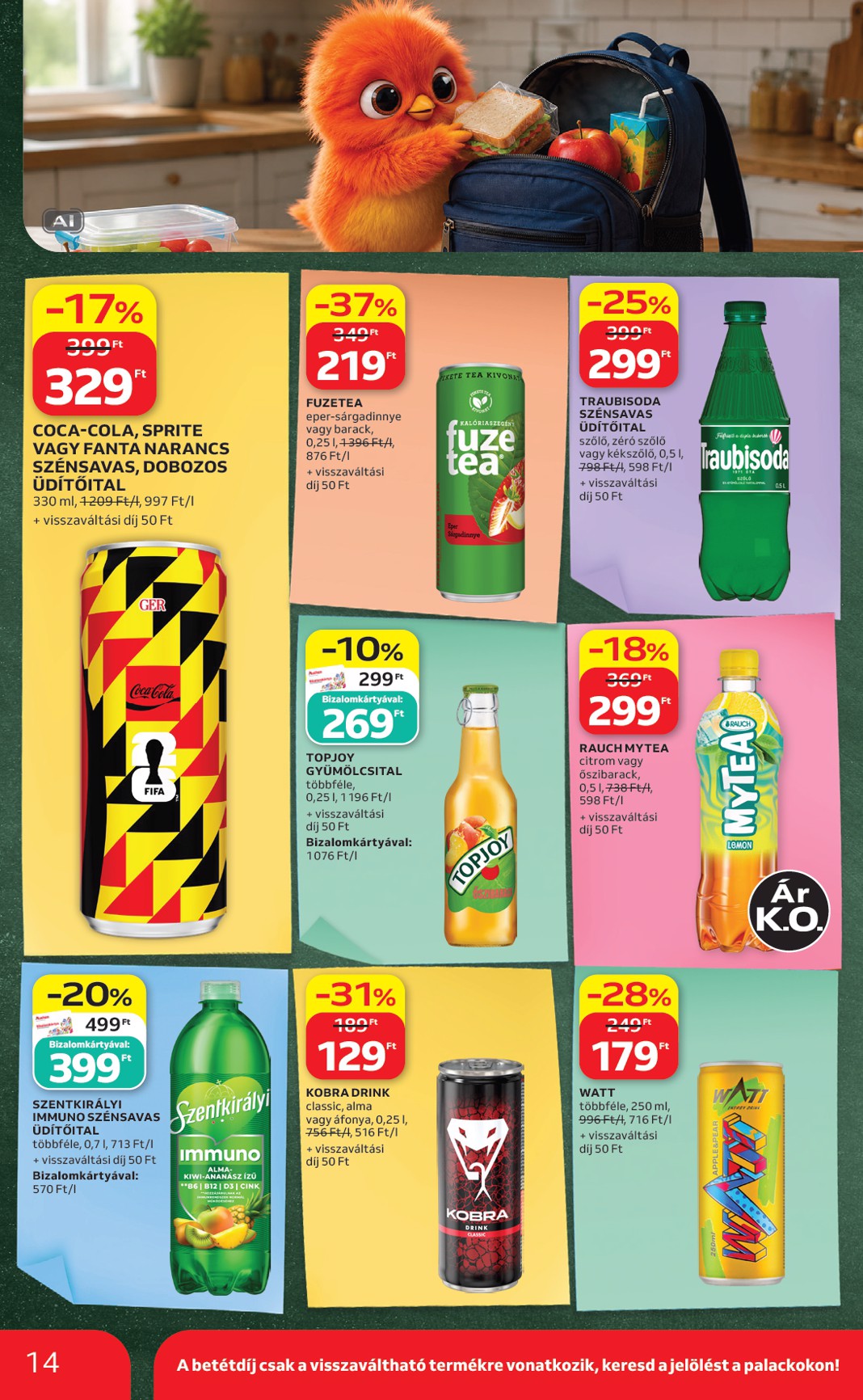 auchan - Auchan - Iskolakezdés ajánlataink hirdetmény a következő hétre péntektől 2026.08.21.-tól szerdától 2026.08.26.-ig - page: 14