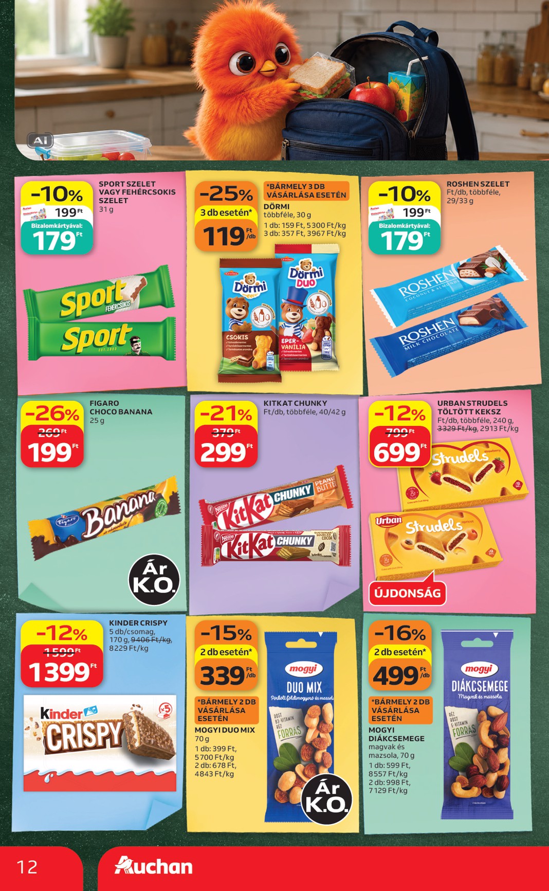 auchan - Auchan - Iskolakezdés ajánlataink hirdetmény a következő hétre péntektől 2026.08.21.-tól szerdától 2026.08.26.-ig - page: 12