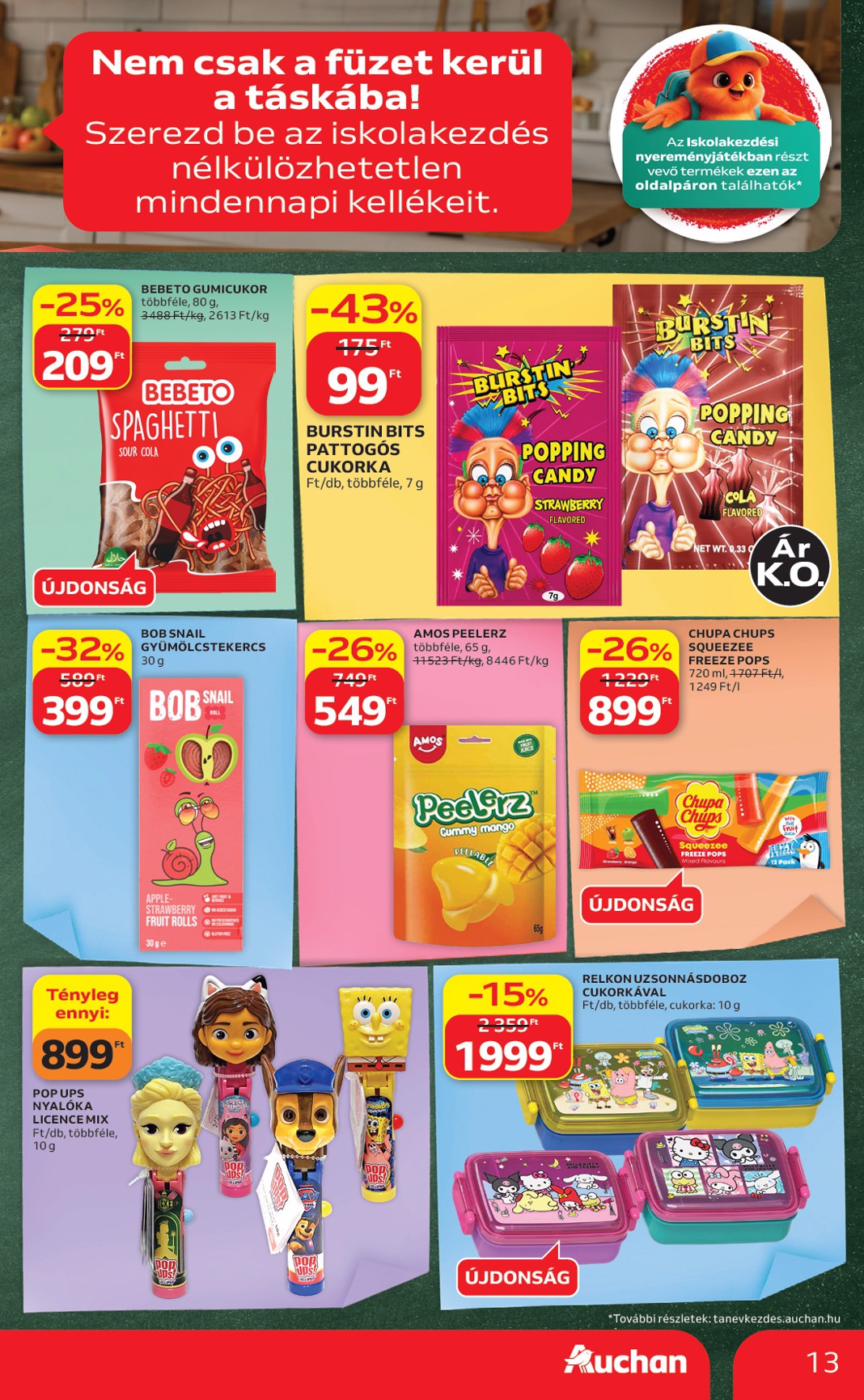 auchan - Auchan - Iskolakezdés ajánlataink hirdetmény a következő hétre péntektől 2026.08.21.-tól szerdától 2026.08.26.-ig - page: 13