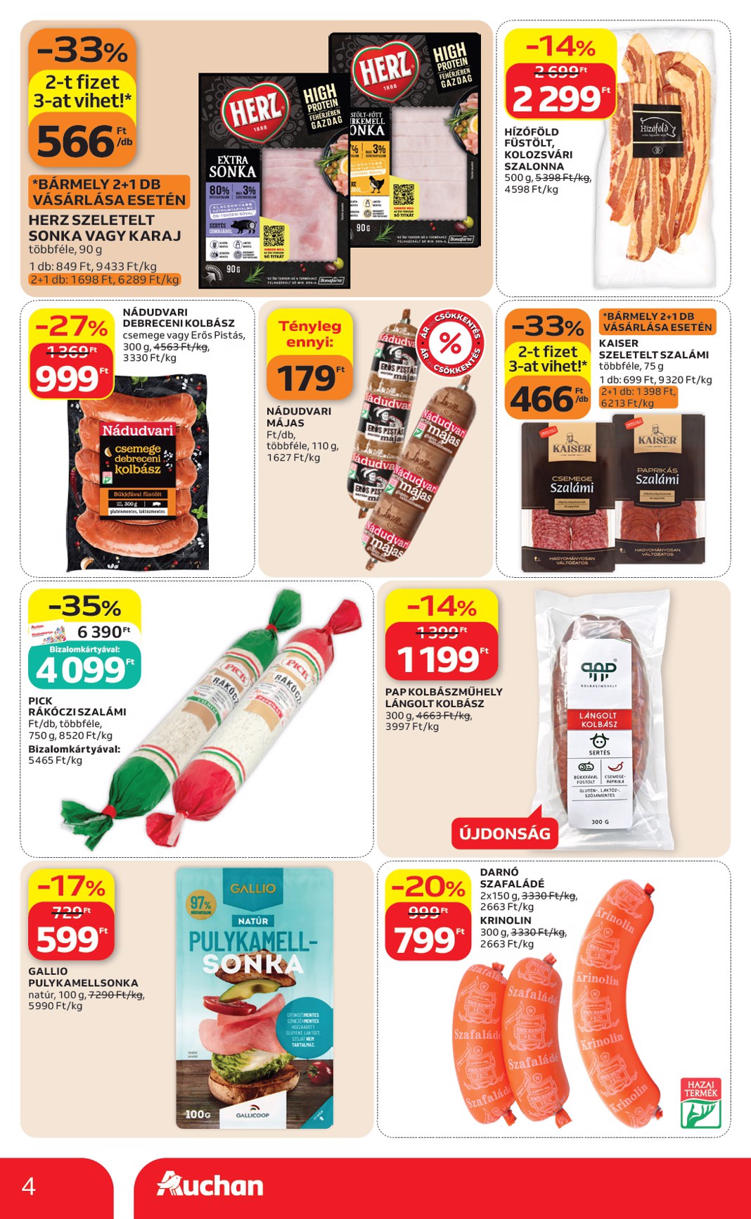 auchan - Auchan szupermarket hirdetmény a következő hétre péntektől 2026.08.21.-tól szerdától 2026.08.26.-ig - page: 4
