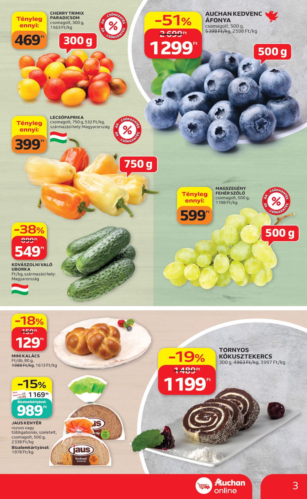 auchan - Auchan szupermarket hirdetmény a következő hétre péntektől 2026.08.21.-tól szerdától 2026.08.26.-ig - page: 3