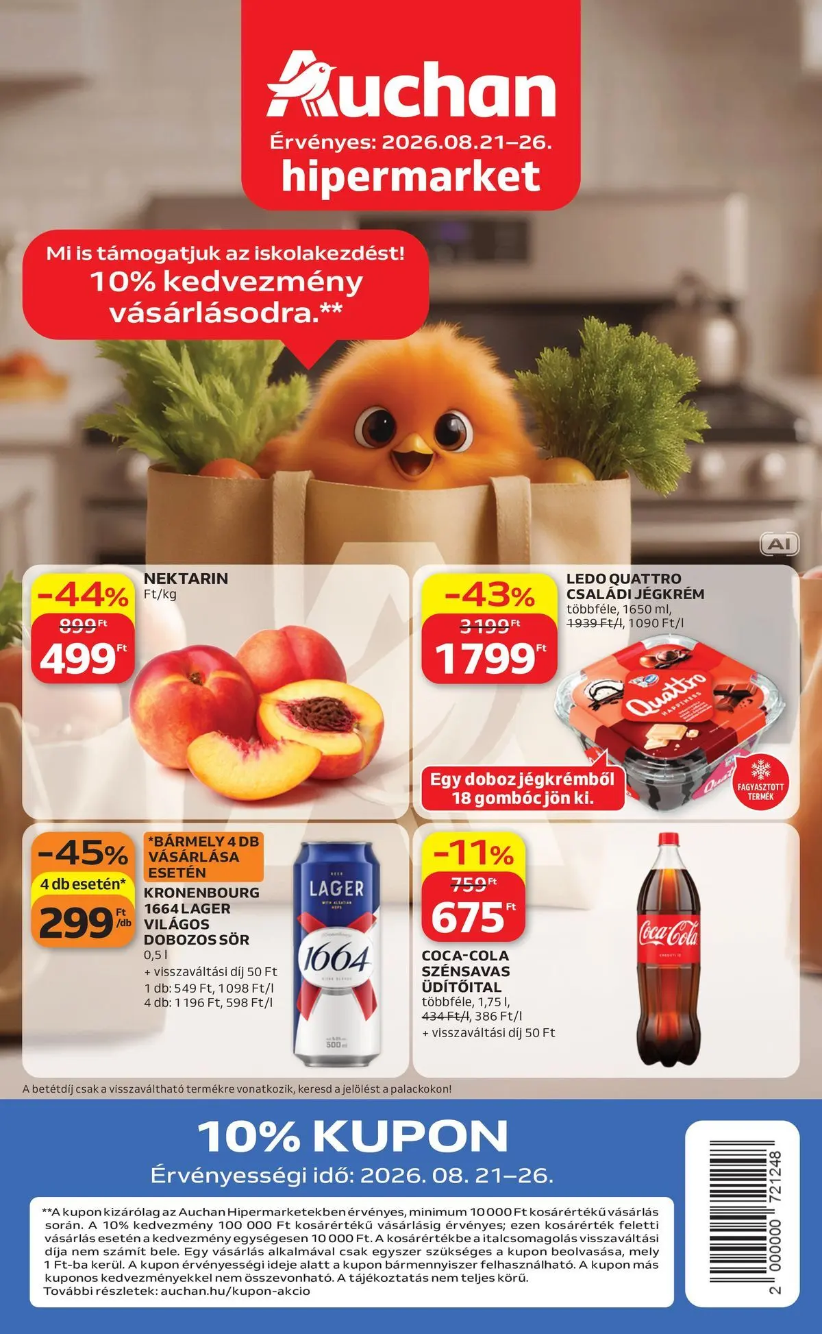 auchan - Aktuális Auchan szórólap érvényes péntektől 2026.08.21.-től szerdától 2026.08.26.-ig