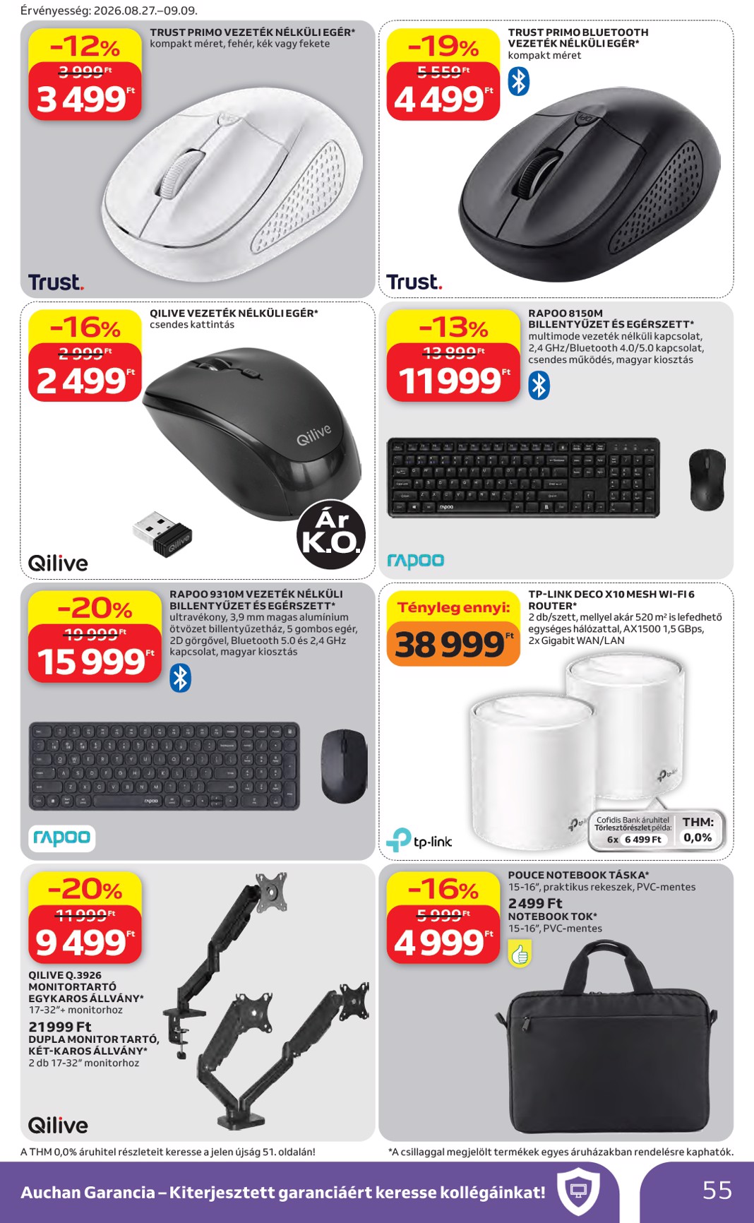 auchan - A jövőbeli Auchan Hipermarket akciós újság csütörtöktől 2026.08.27.-tól szerdától 2026.09.02.-ig érvényes. - page: 55