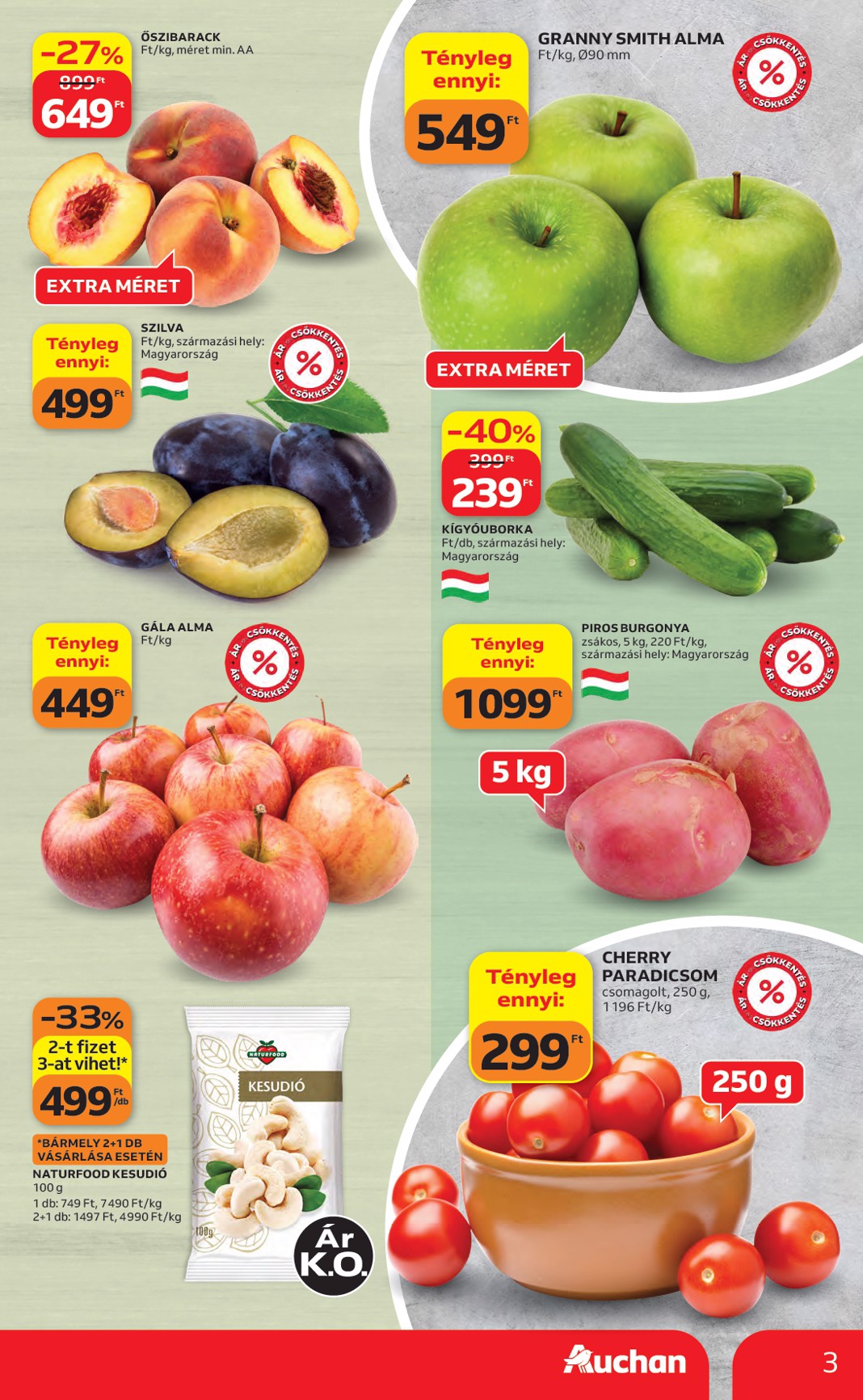 auchan - A jövőbeli Auchan Hipermarket akciós újság csütörtöktől 2026.08.27.-tól szerdától 2026.09.02.-ig érvényes. - page: 3