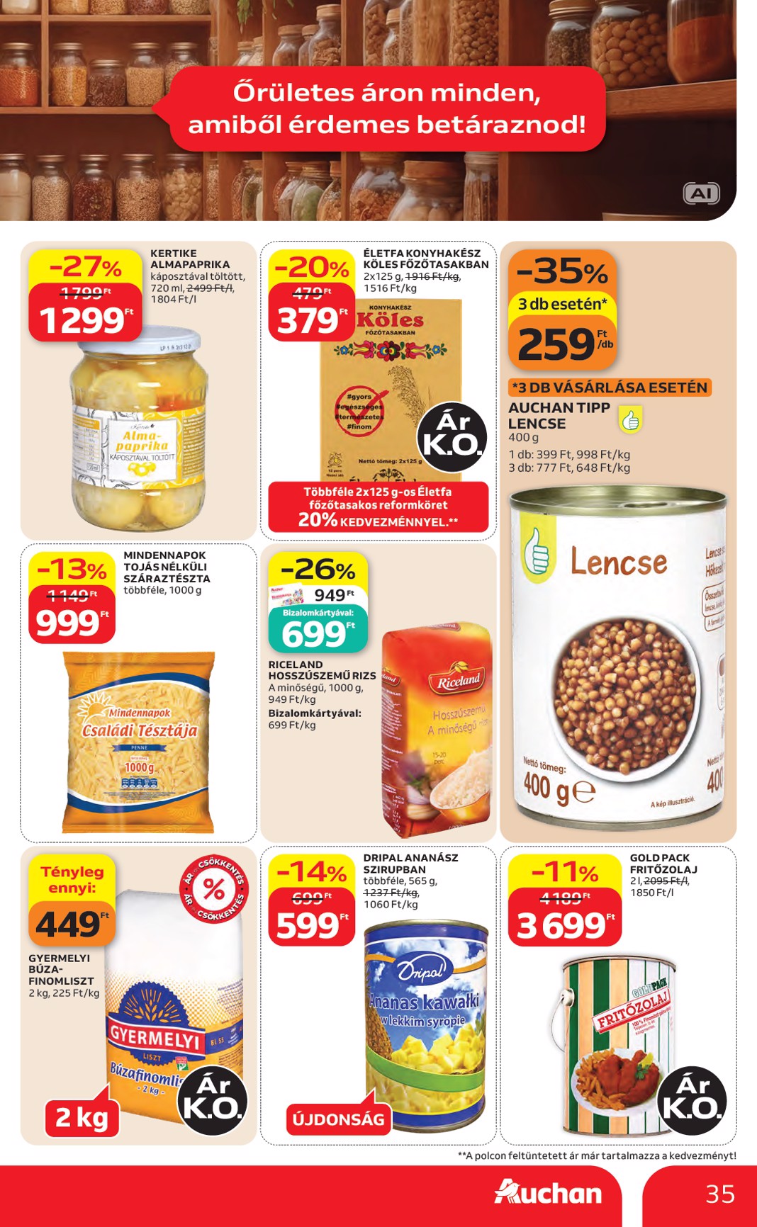 auchan - A jövőbeli Auchan Hipermarket akciós újság csütörtöktől 2026.08.27.-tól szerdától 2026.09.02.-ig érvényes. - page: 35