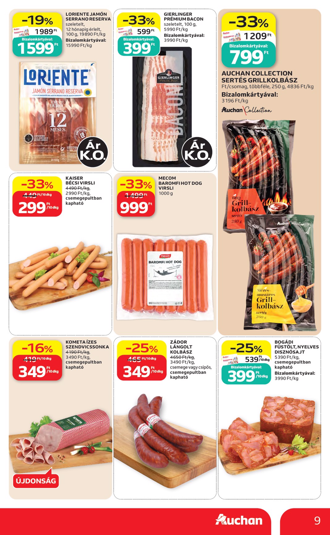 auchan - A jövőbeli Auchan Hipermarket akciós újság csütörtöktől 2026.08.27.-tól szerdától 2026.09.02.-ig érvényes. - page: 9