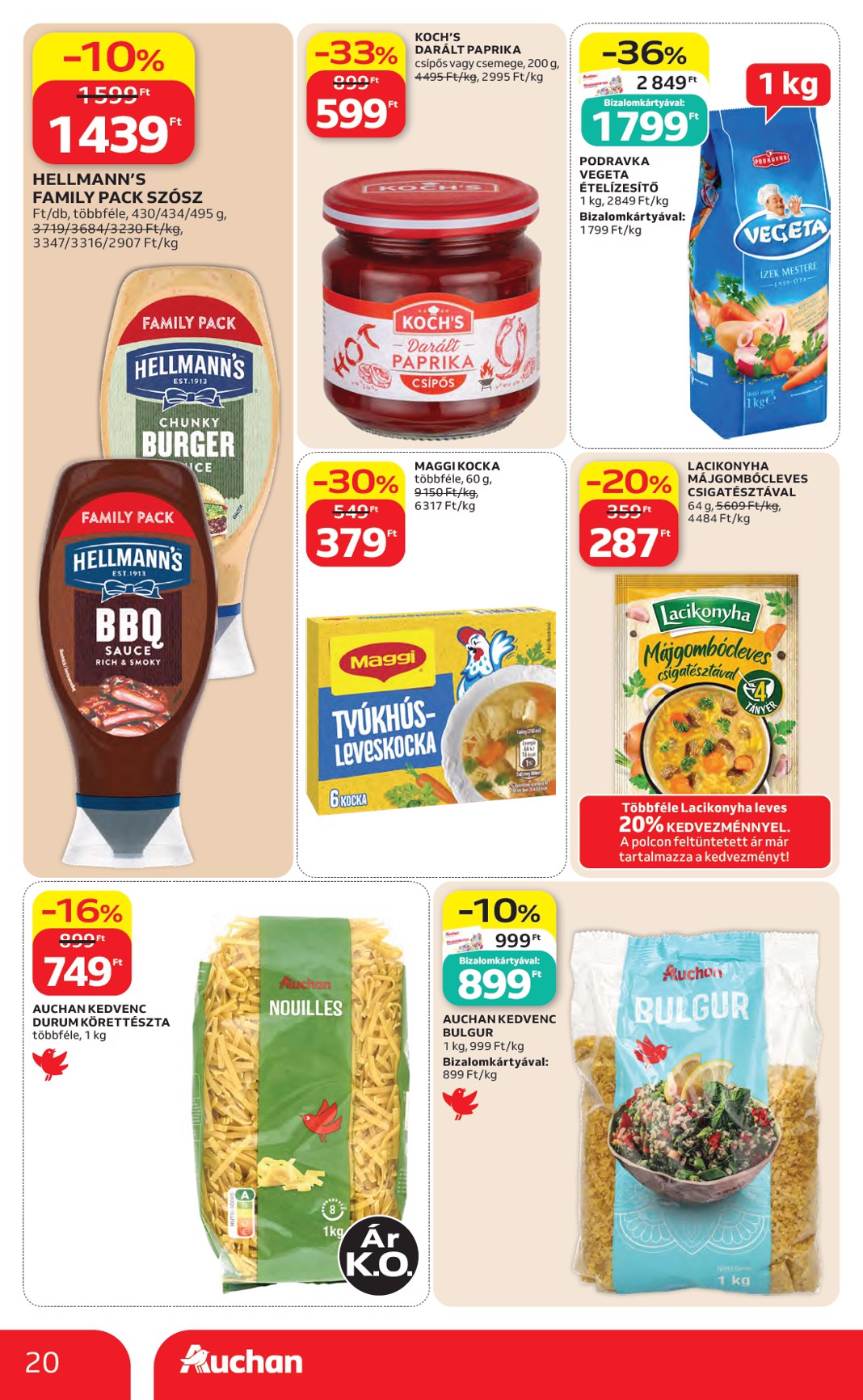 auchan - A jövőbeli Auchan Hipermarket akciós újság csütörtöktől 2026.08.27.-tól szerdától 2026.09.02.-ig érvényes. - page: 20