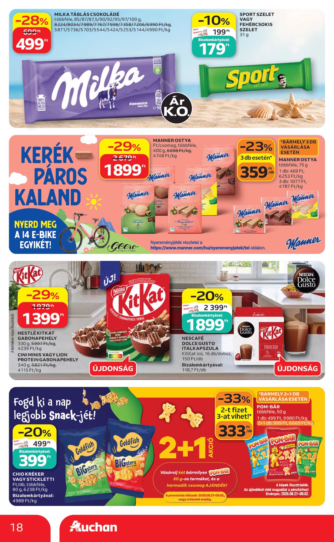 auchan - A jövőbeli Auchan Hipermarket akciós újság csütörtöktől 2026.08.27.-tól szerdától 2026.09.02.-ig érvényes. - page: 18