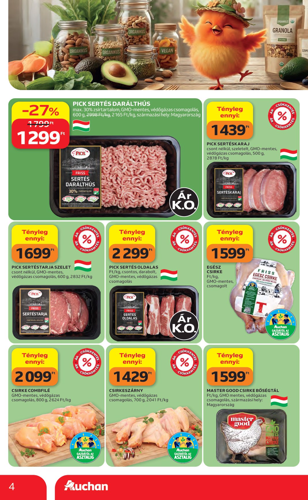 auchan - A jövőbeli Auchan Hipermarket akciós újság csütörtöktől 2026.08.27.-tól szerdától 2026.09.02.-ig érvényes. - page: 4