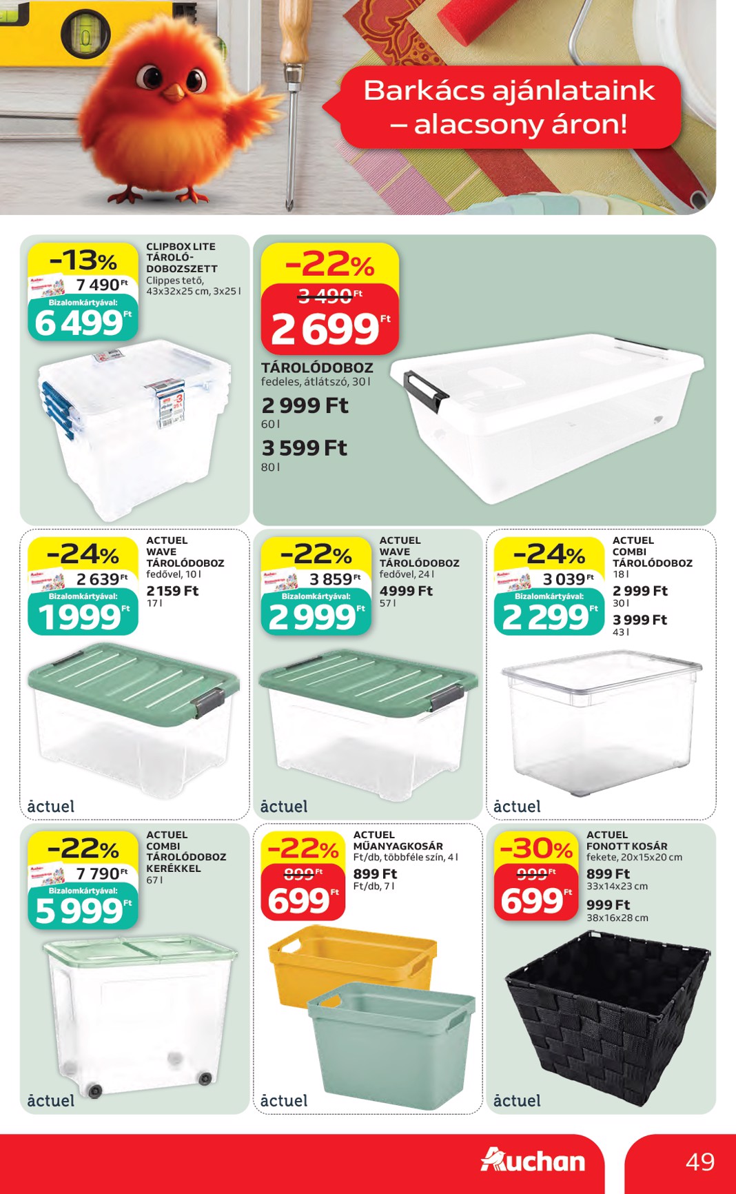 auchan - A jövőbeli Auchan Hipermarket akciós újság csütörtöktől 2026.08.27.-tól szerdától 2026.09.02.-ig érvényes. - page: 49
