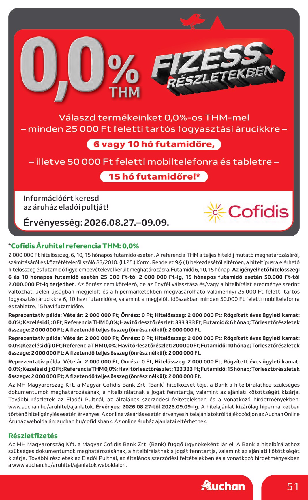 auchan - A jövőbeli Auchan Hipermarket akciós újság csütörtöktől 2026.08.27.-tól szerdától 2026.09.02.-ig érvényes. - page: 51
