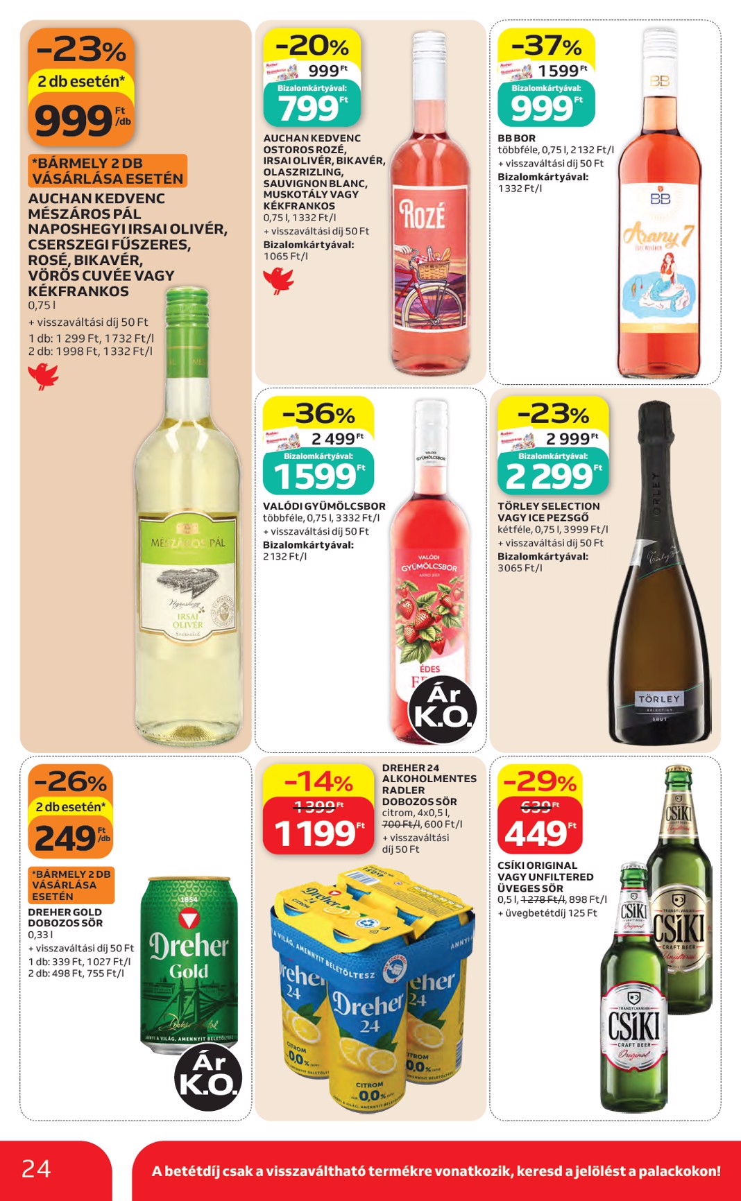 auchan - A jövőbeli Auchan Hipermarket akciós újság csütörtöktől 2026.08.27.-tól szerdától 2026.09.02.-ig érvényes. - page: 24