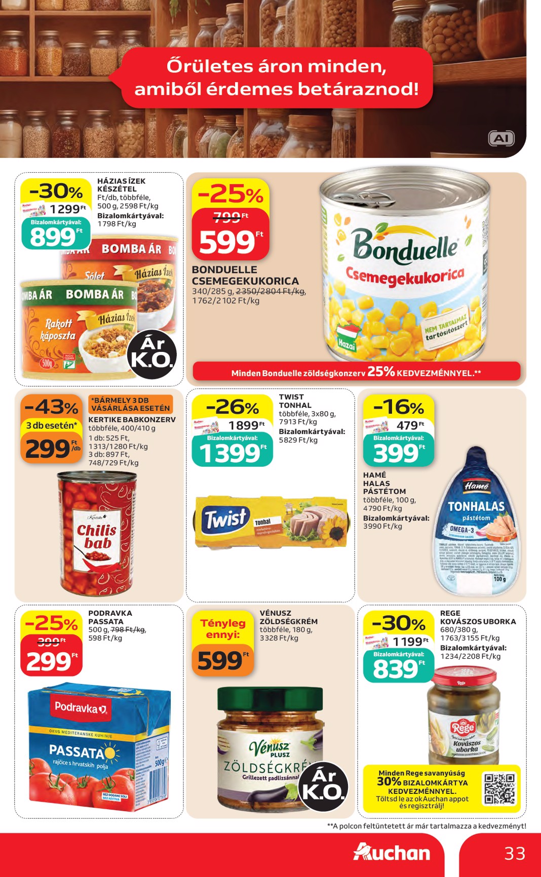 auchan - A jövőbeli Auchan Hipermarket akciós újság csütörtöktől 2026.08.27.-tól szerdától 2026.09.02.-ig érvényes. - page: 33