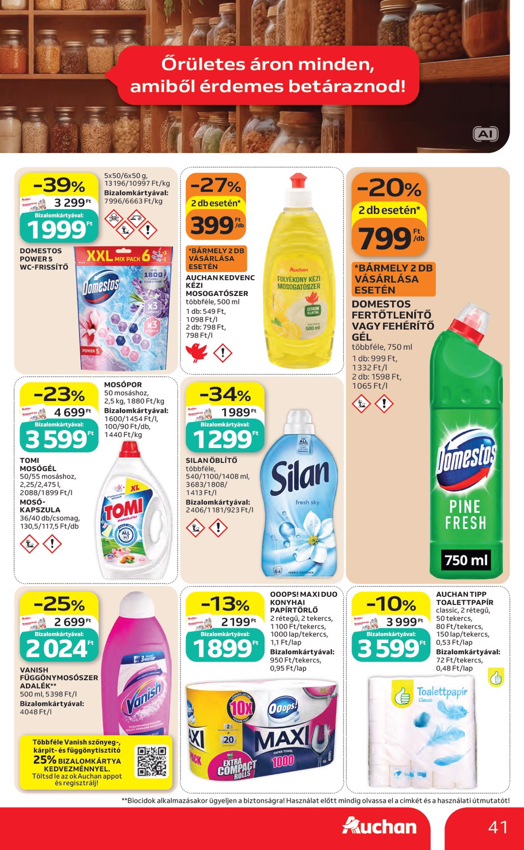 auchan - A jövőbeli Auchan Hipermarket akciós újság csütörtöktől 2026.08.27.-tól szerdától 2026.09.02.-ig érvényes. - page: 41