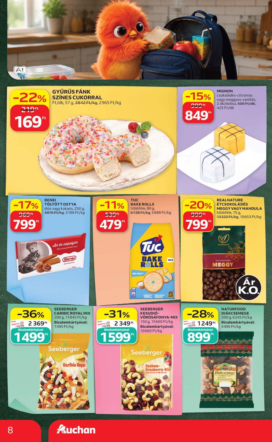 auchan - A jövőbeli Auchan - Iskolakezdés ajánlataink akciós újság csütörtöktől 2026.08.27.-tól szerdától 2026.09.02.-ig érvényes. - page: 8
