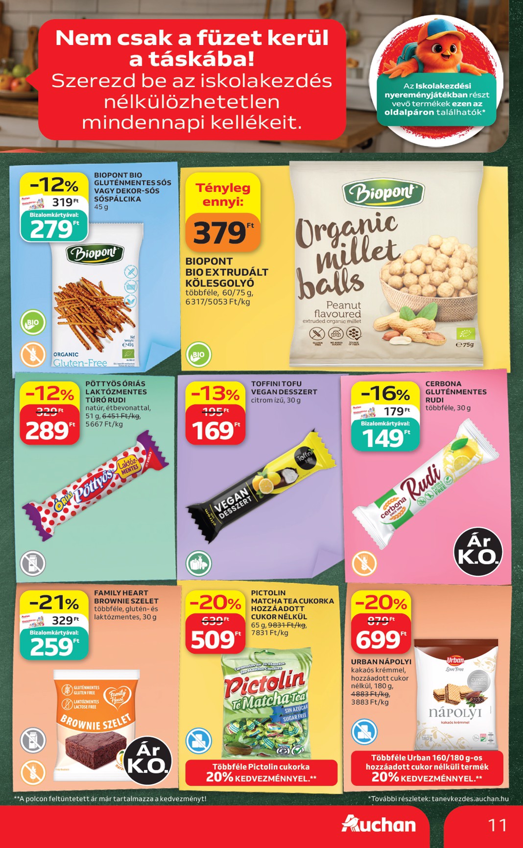 auchan - A jövőbeli Auchan - Iskolakezdés ajánlataink akciós újság csütörtöktől 2026.08.27.-tól szerdától 2026.09.02.-ig érvényes. - page: 11