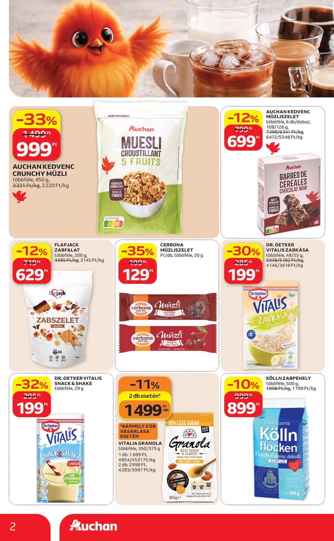auchan - A jövőbeli Auchan - Reggeli ajánlataink akciós újság csütörtöktől 2026.08.27.-tól szerdától 2026.09.02.-ig érvényes. - page: 2