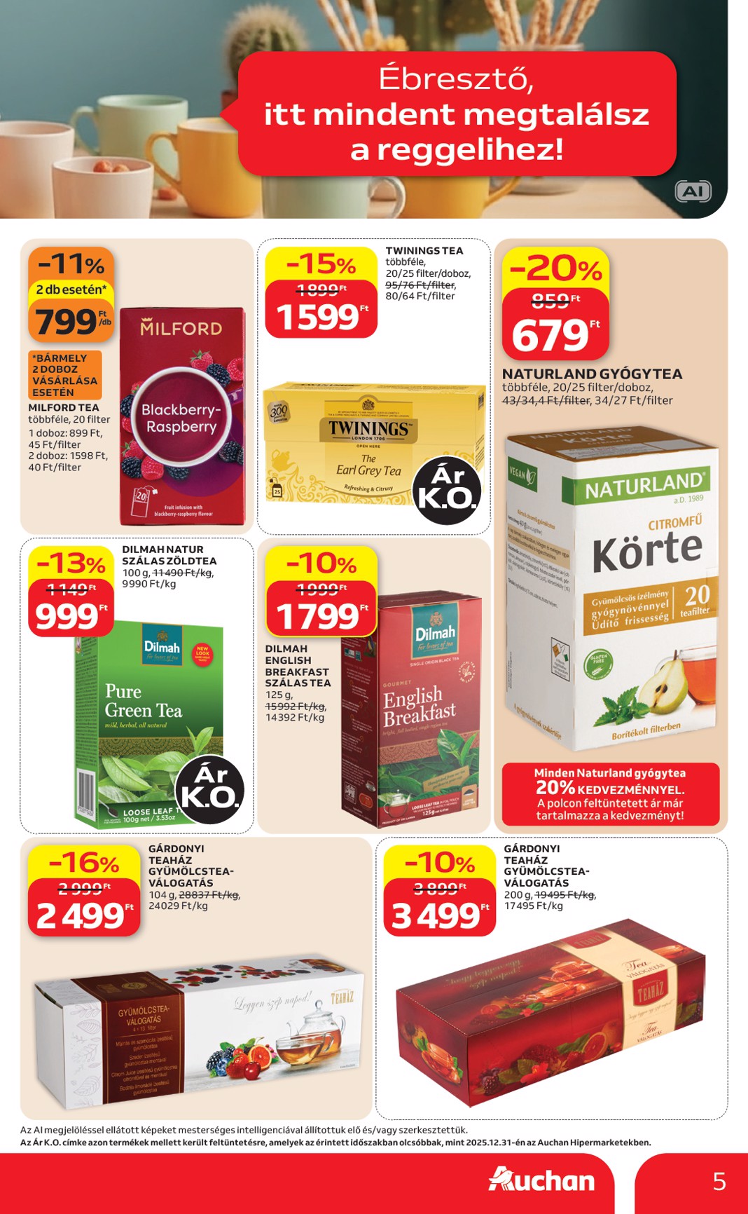auchan - A jövőbeli Auchan - Reggeli ajánlataink akciós újság csütörtöktől 2026.08.27.-tól szerdától 2026.09.02.-ig érvényes. - page: 5