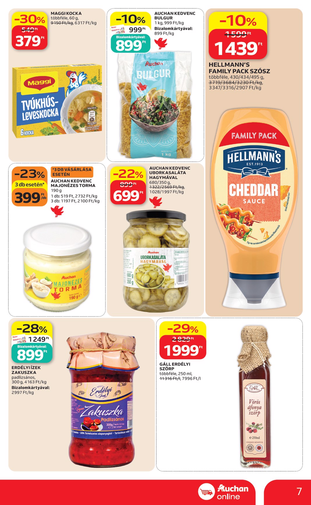 auchan - A jövőbeli Auchan szupermarket akciós újság csütörtöktől 2026.08.27.-tól szerdától 2026.09.02.-ig érvényes. - page: 7