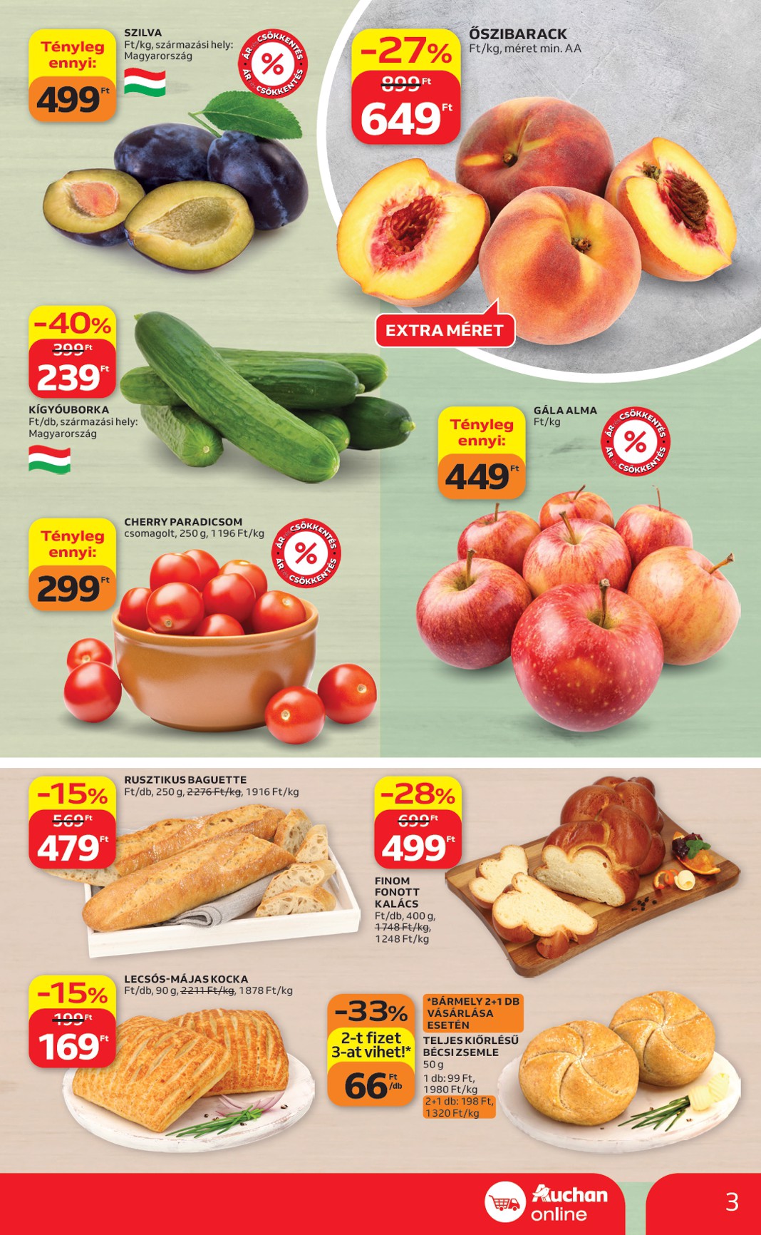auchan - A jövőbeli Auchan szupermarket akciós újság csütörtöktől 2026.08.27.-tól szerdától 2026.09.02.-ig érvényes. - page: 3
