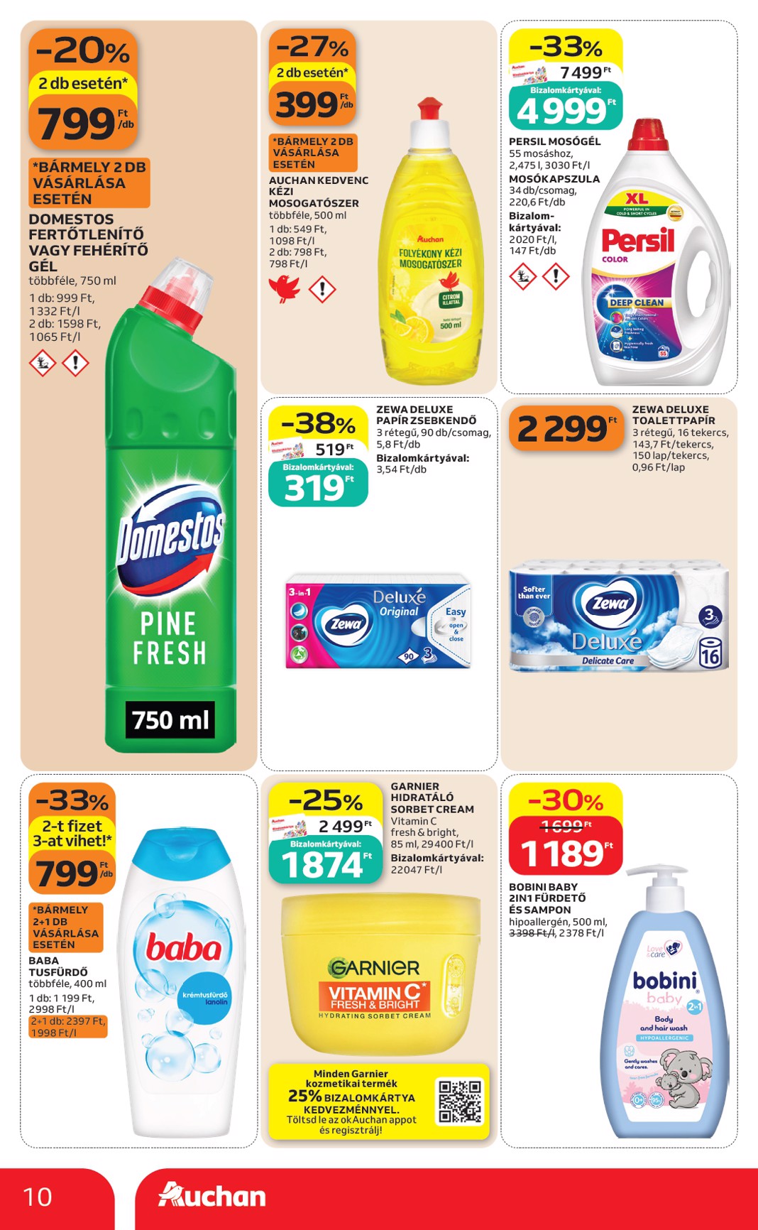auchan - A jövőbeli Auchan szupermarket akciós újság csütörtöktől 2026.08.27.-tól szerdától 2026.09.02.-ig érvényes. - page: 10